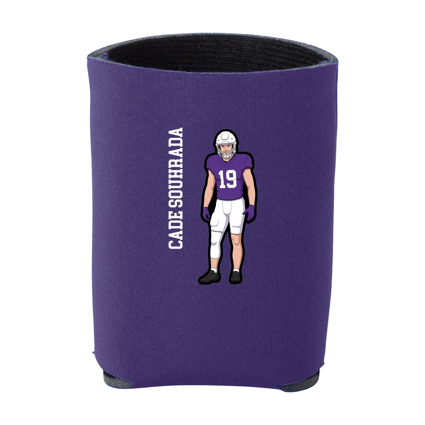 Can Holder — Name Vertical in Purple