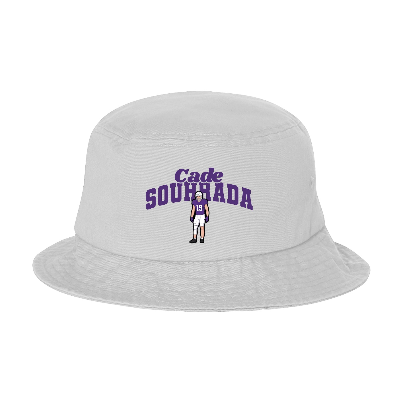 Bucket Cap — Signature Arch in White