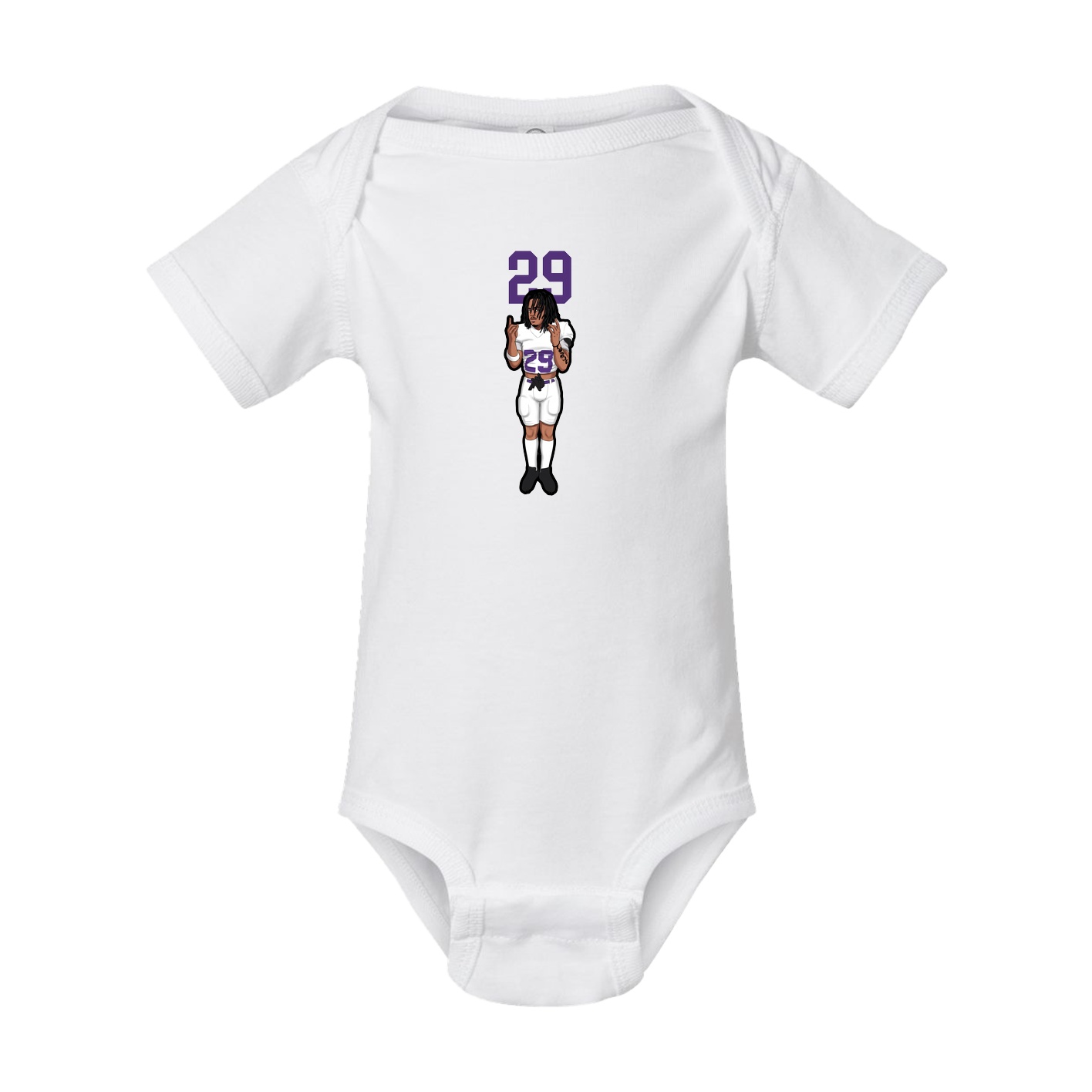 Baby Onesie — Number Top in White