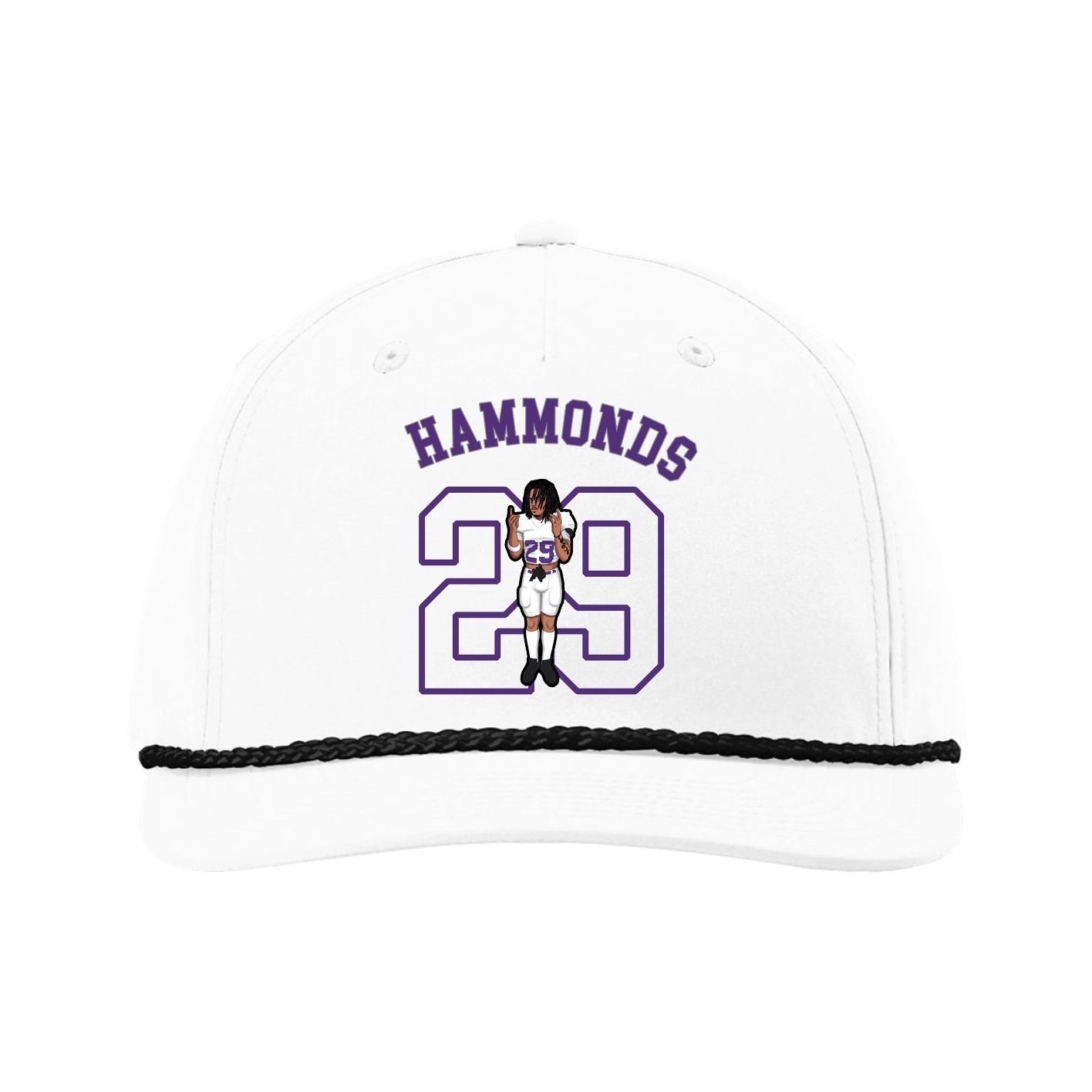 Five-Panel Classic Rope Cap — Shirsey Arch in White