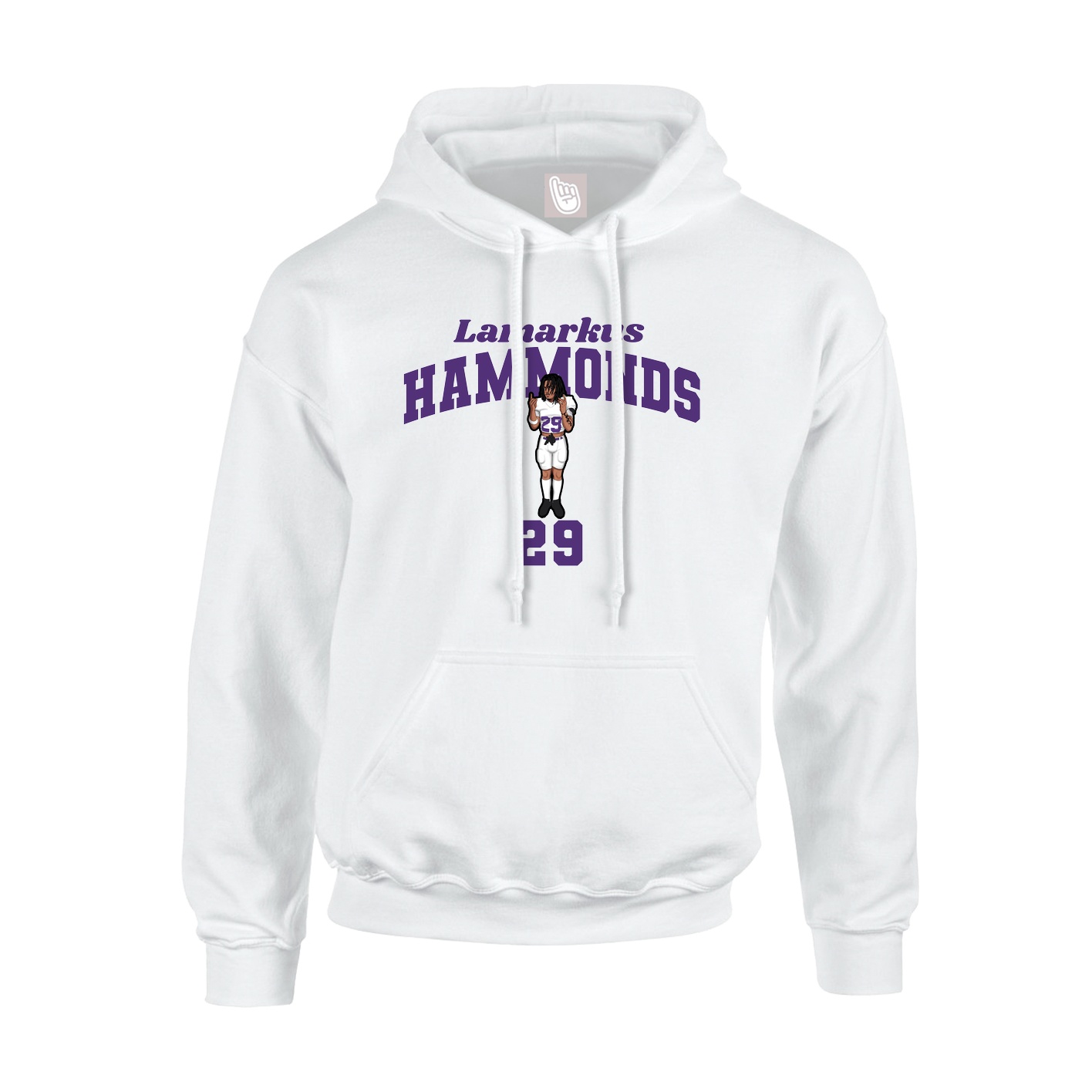 Hoodie — Signature Arch in White