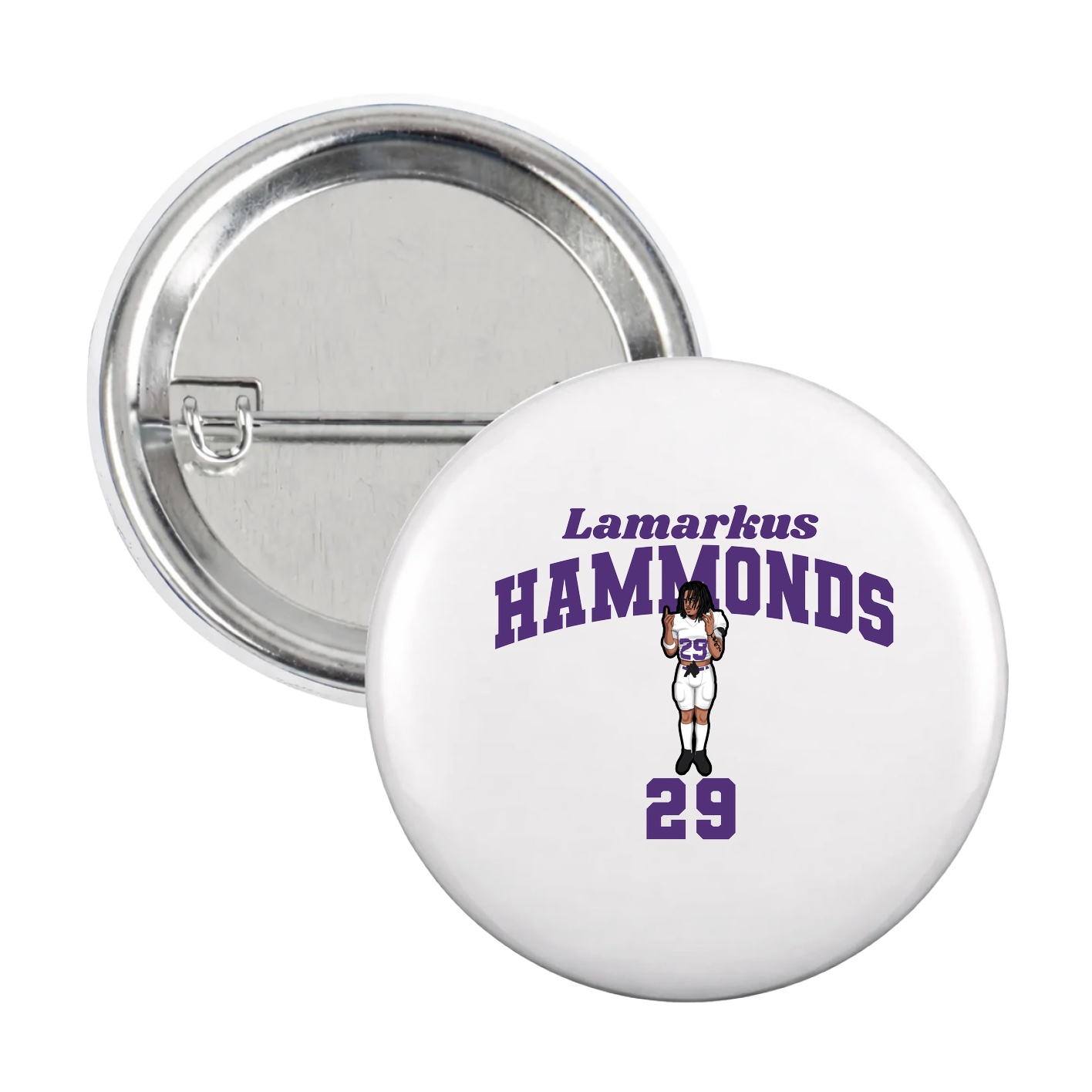 Game Day Button — Signature Arch in White