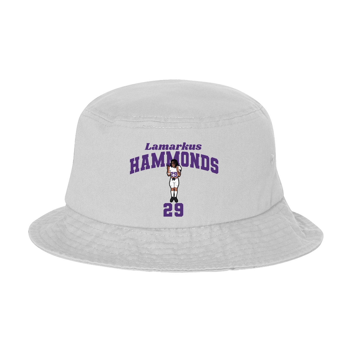Bucket Cap — Signature Arch in White