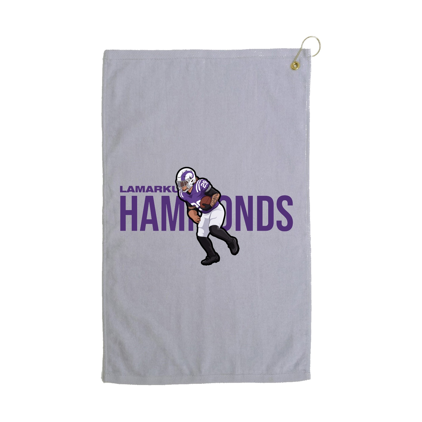 Golf Towel — Player Name in Grey