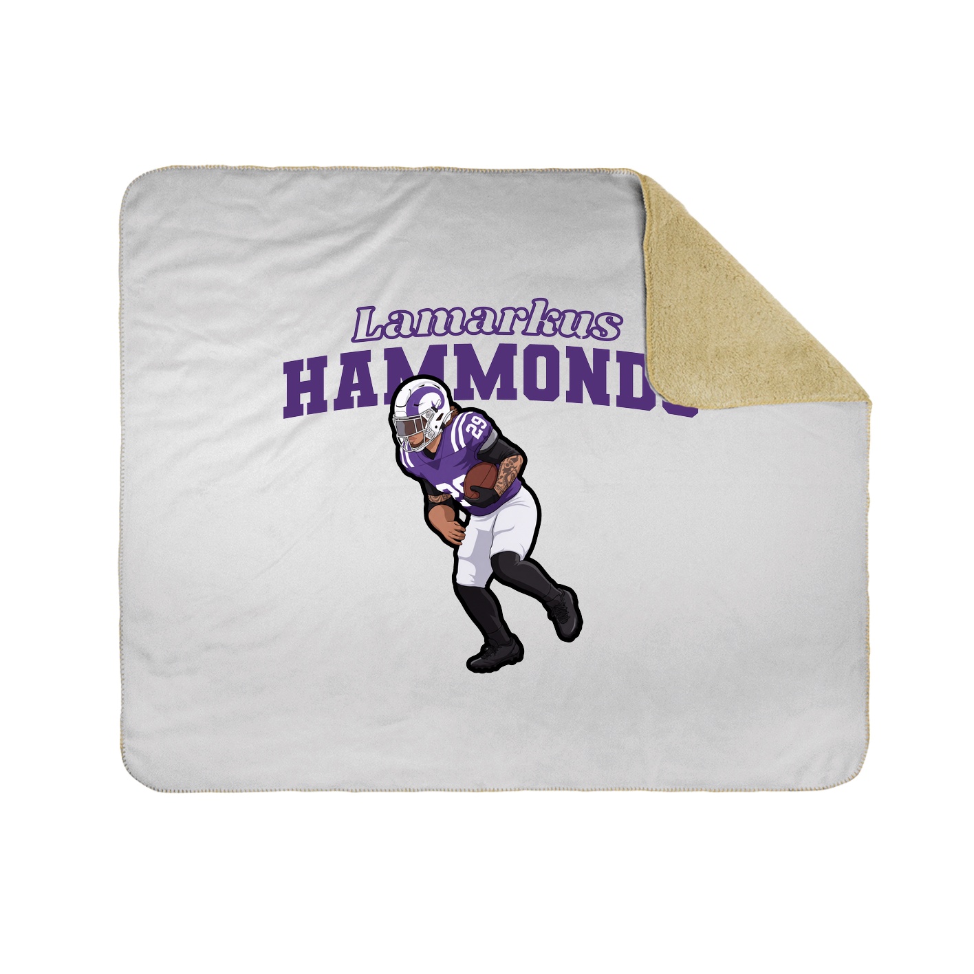 Throw Blanket — Name Arch in White