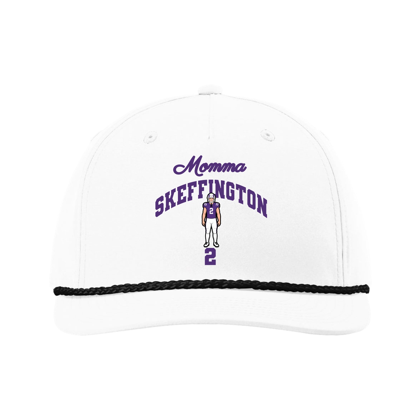 Five-Panel Classic Rope Cap — Mothers Day Arch in White