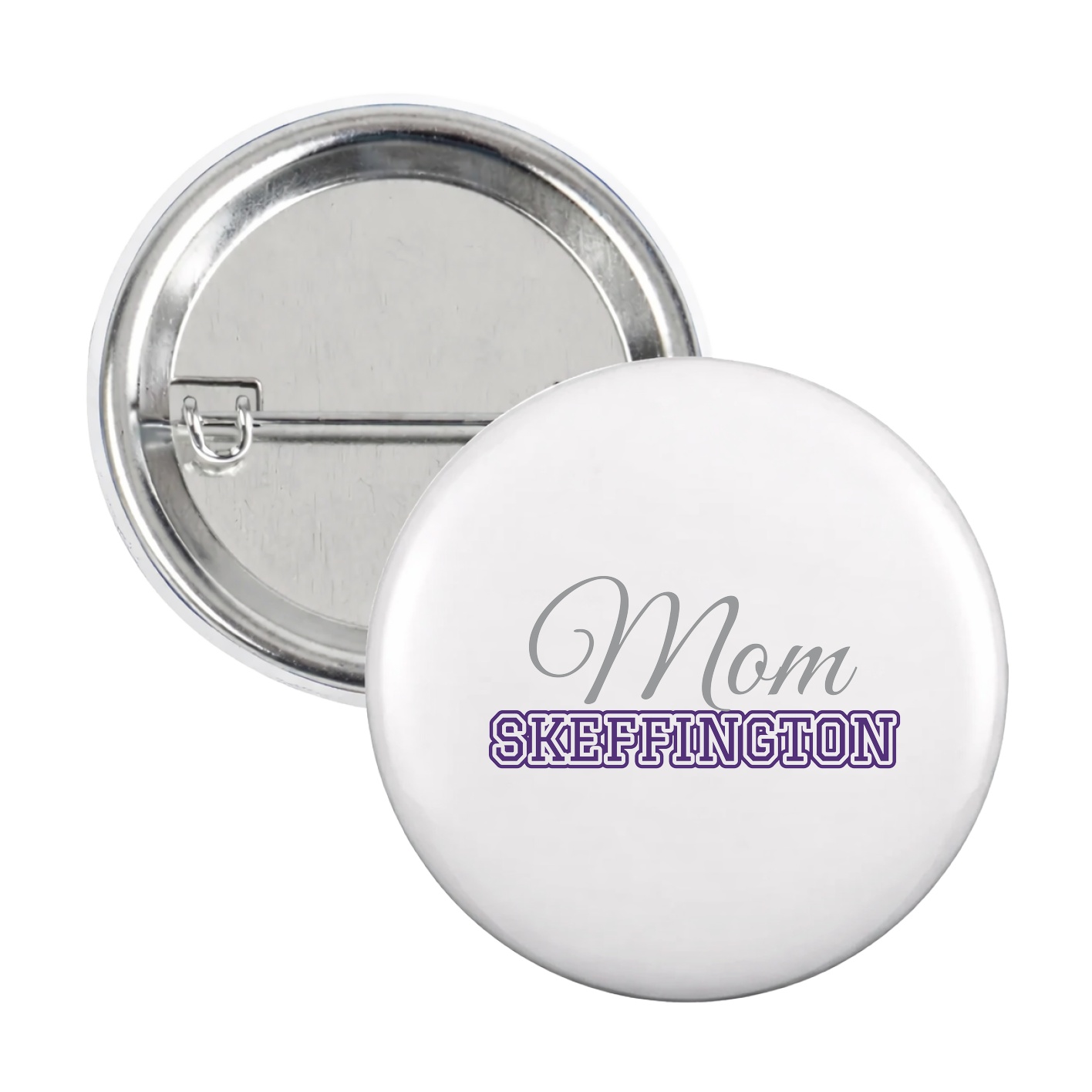 Game Day Button — Mothers Day Block in White