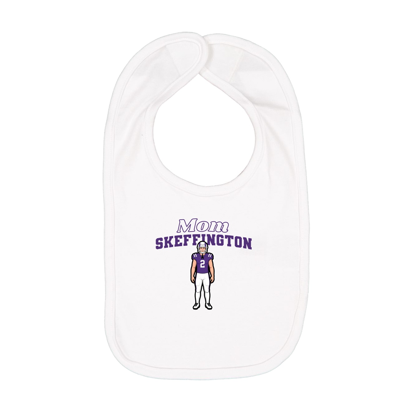 Infant Bib — Mothers Day Block in White