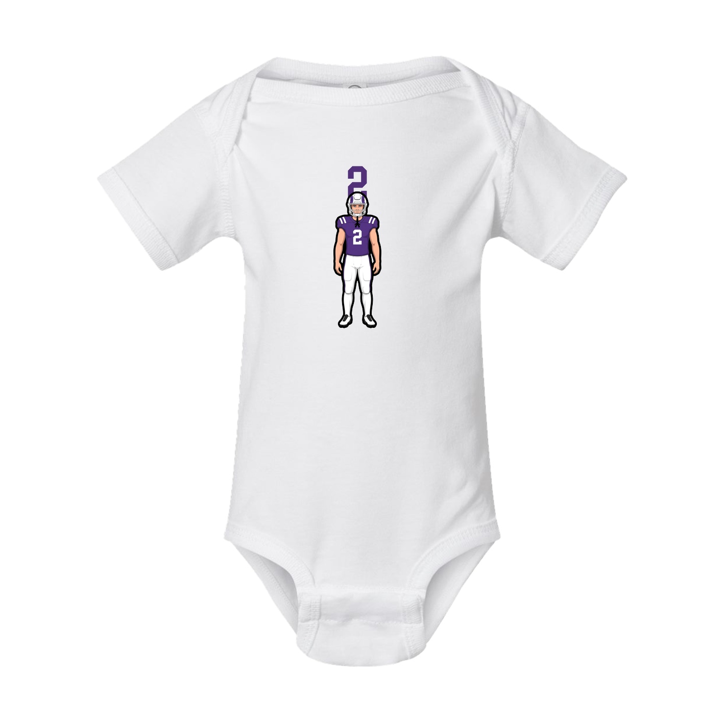 Baby Onesie — Number Top in White