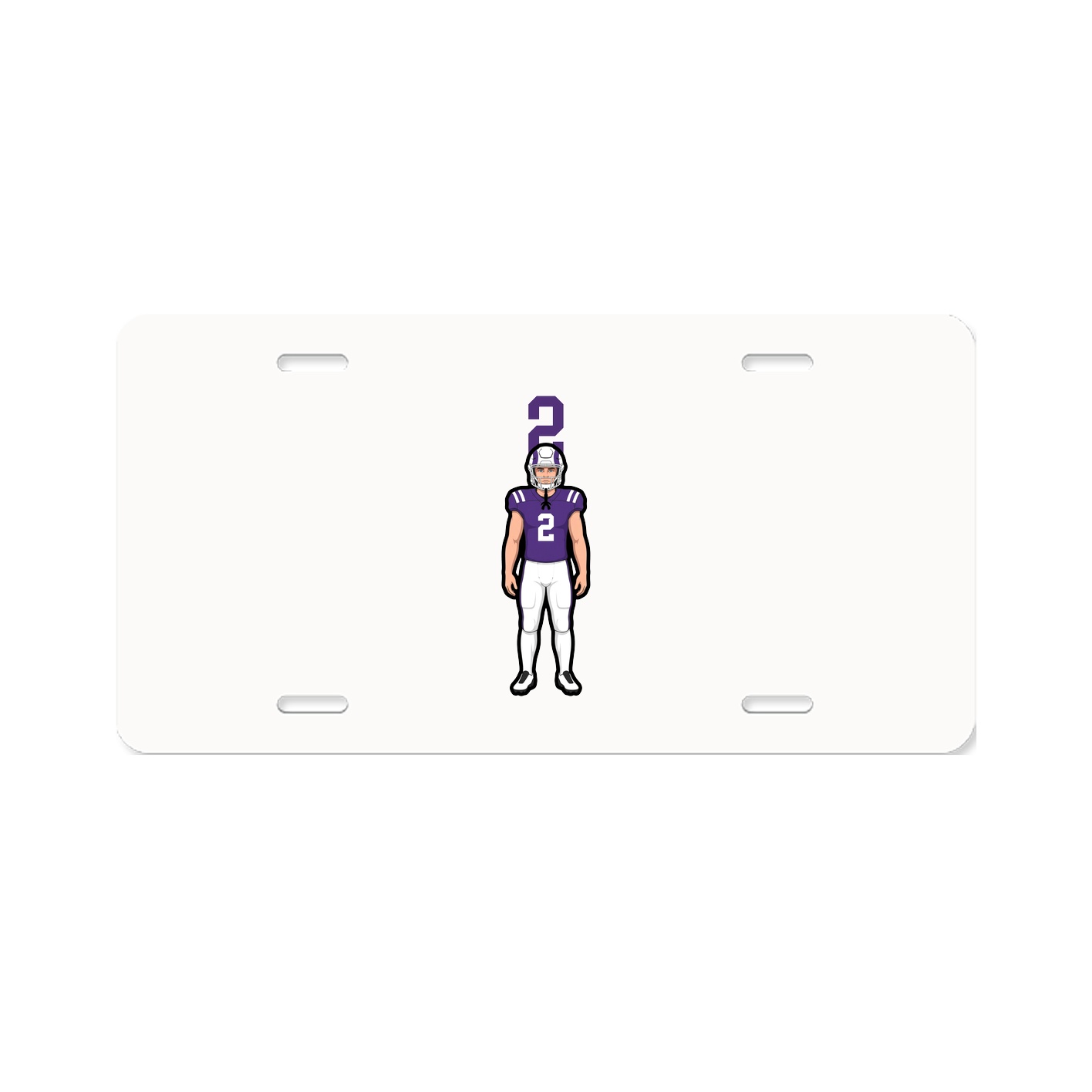License Plate — Number Top in Classic