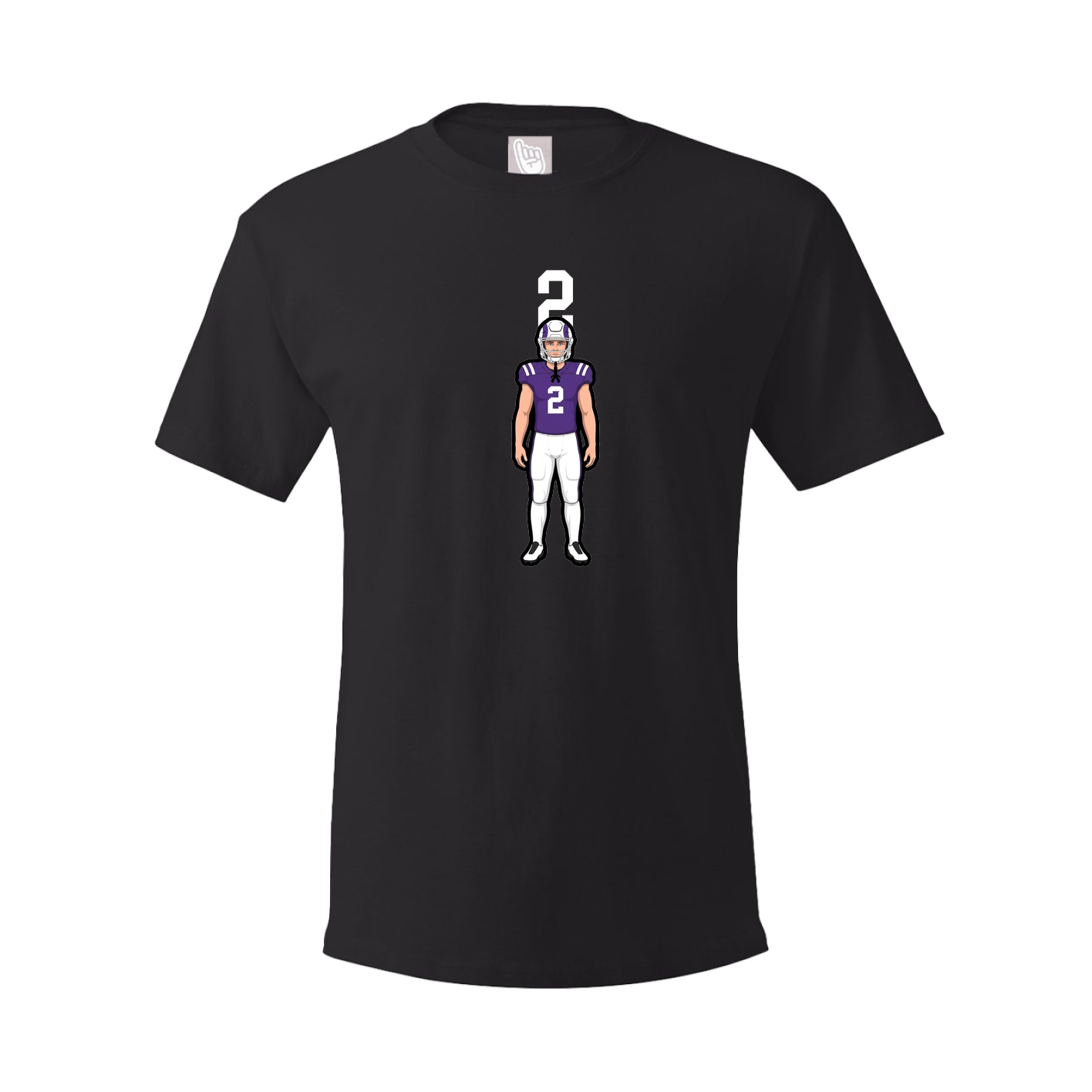 Youth Tee — Number Top in Black