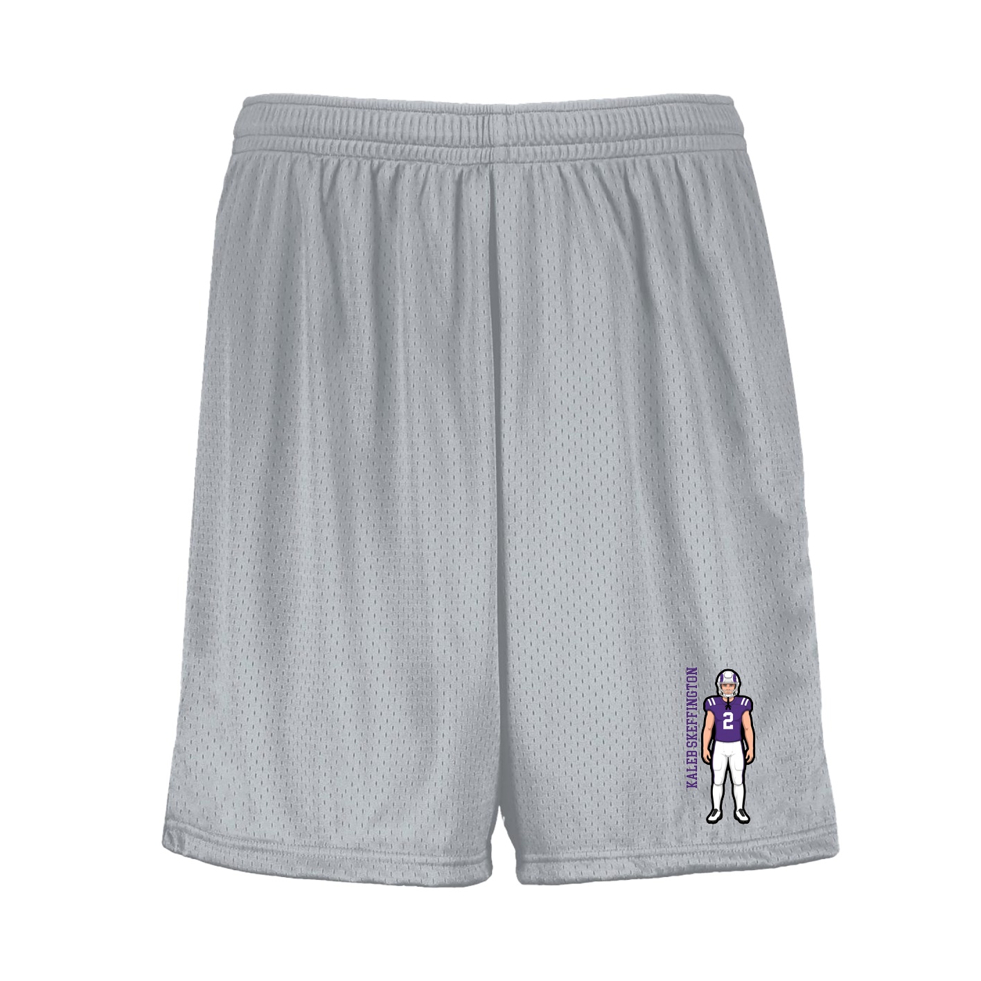 Shorts — Name Vertical in Silver