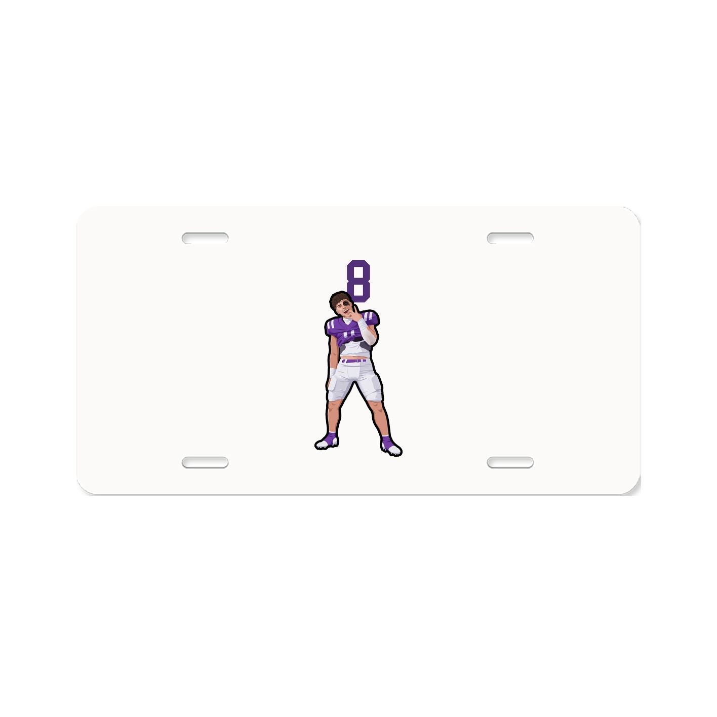 License Plate — Number Top in Classic