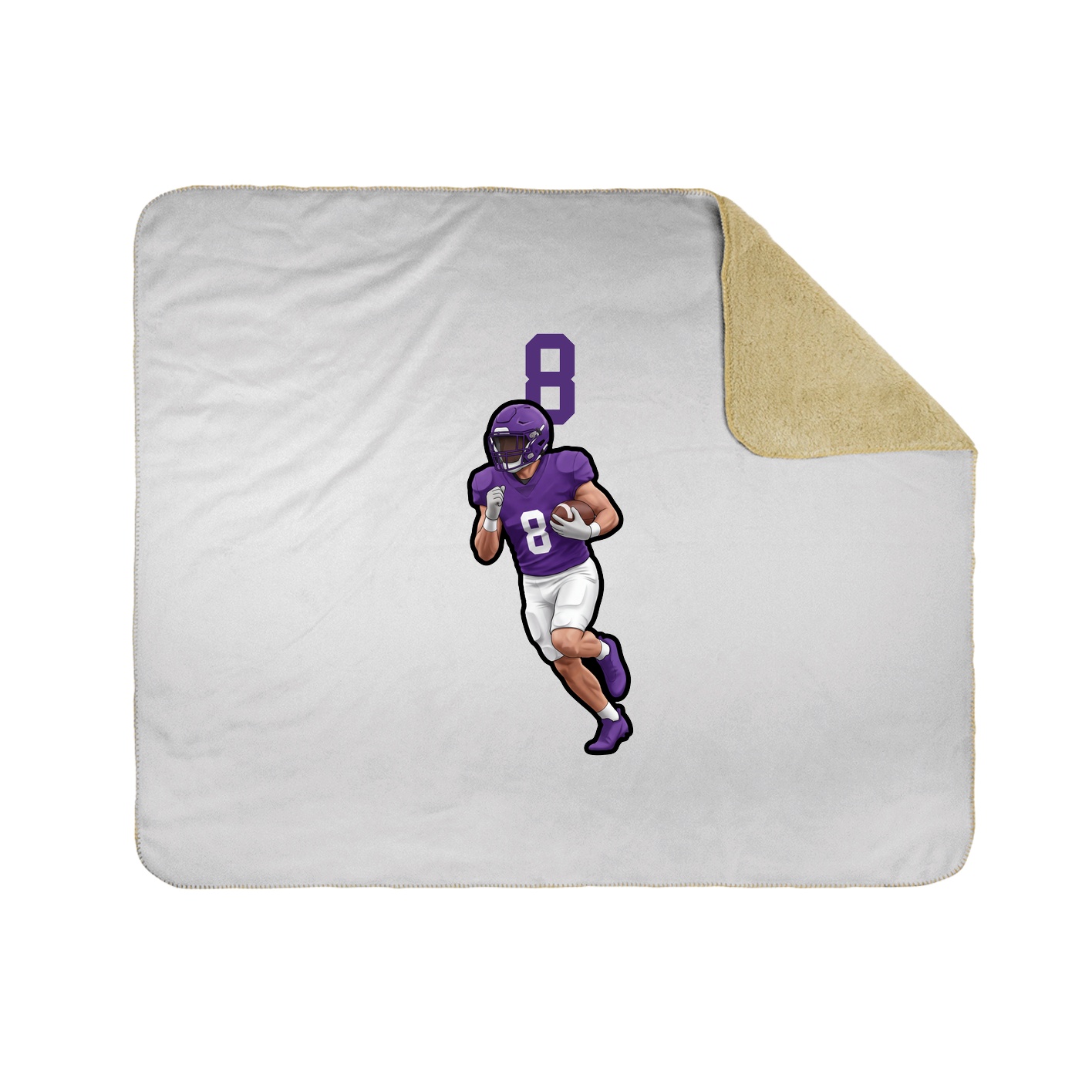 Throw Blanket — Number Top in White