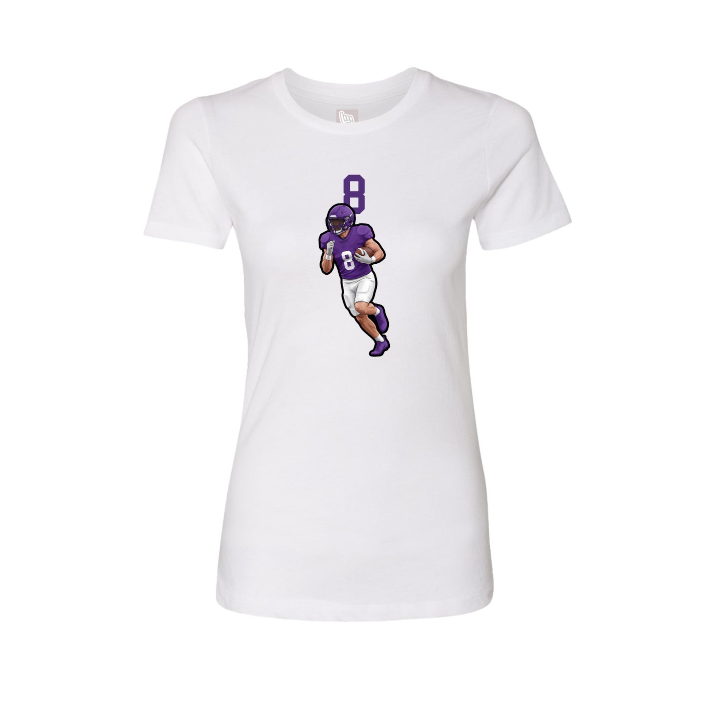 Fitted Women's Tee — Number Top in White