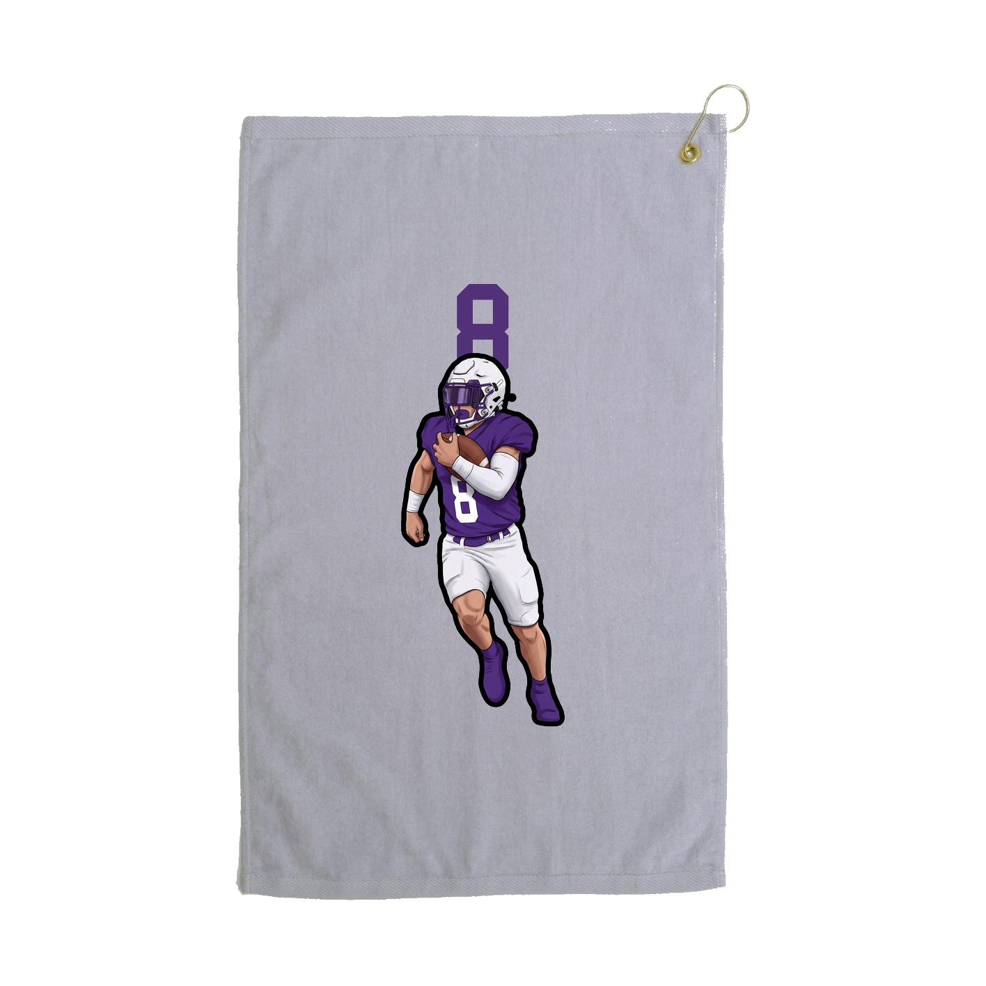 Golf Towel — Number Top in Grey
