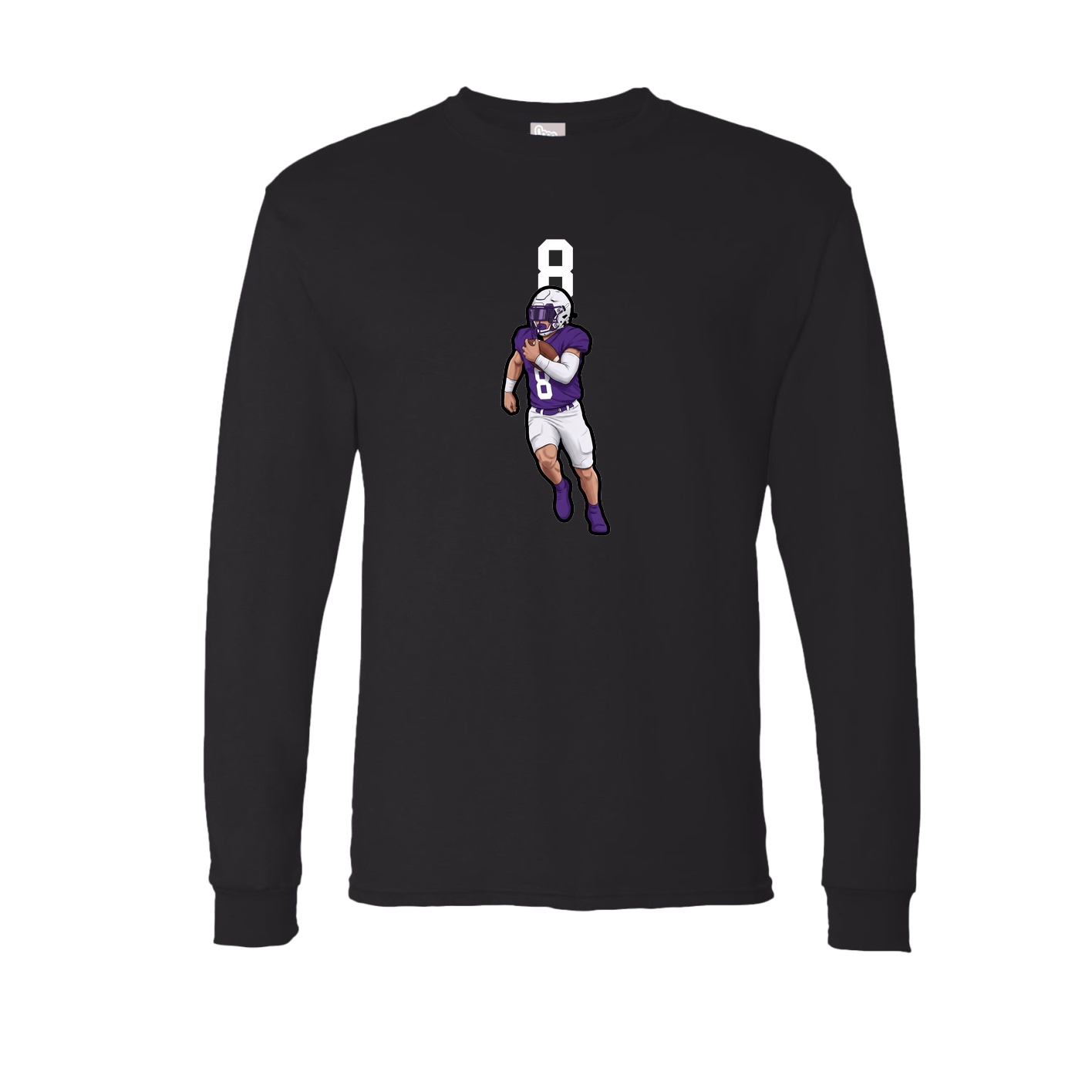 Long Sleeve Tee — Number Top in Black