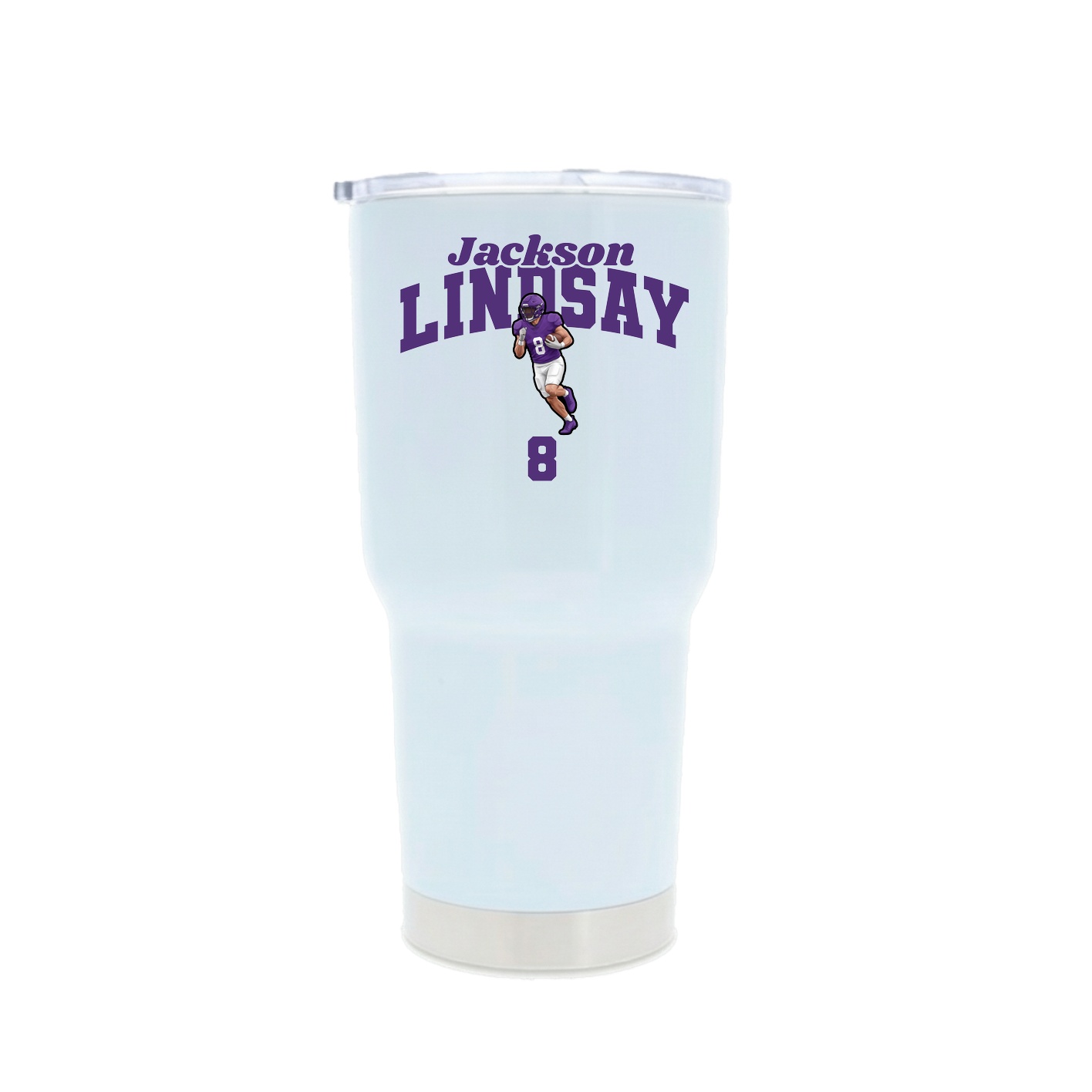 30oz Stainless Steel Tumbler — Signature Arch in White