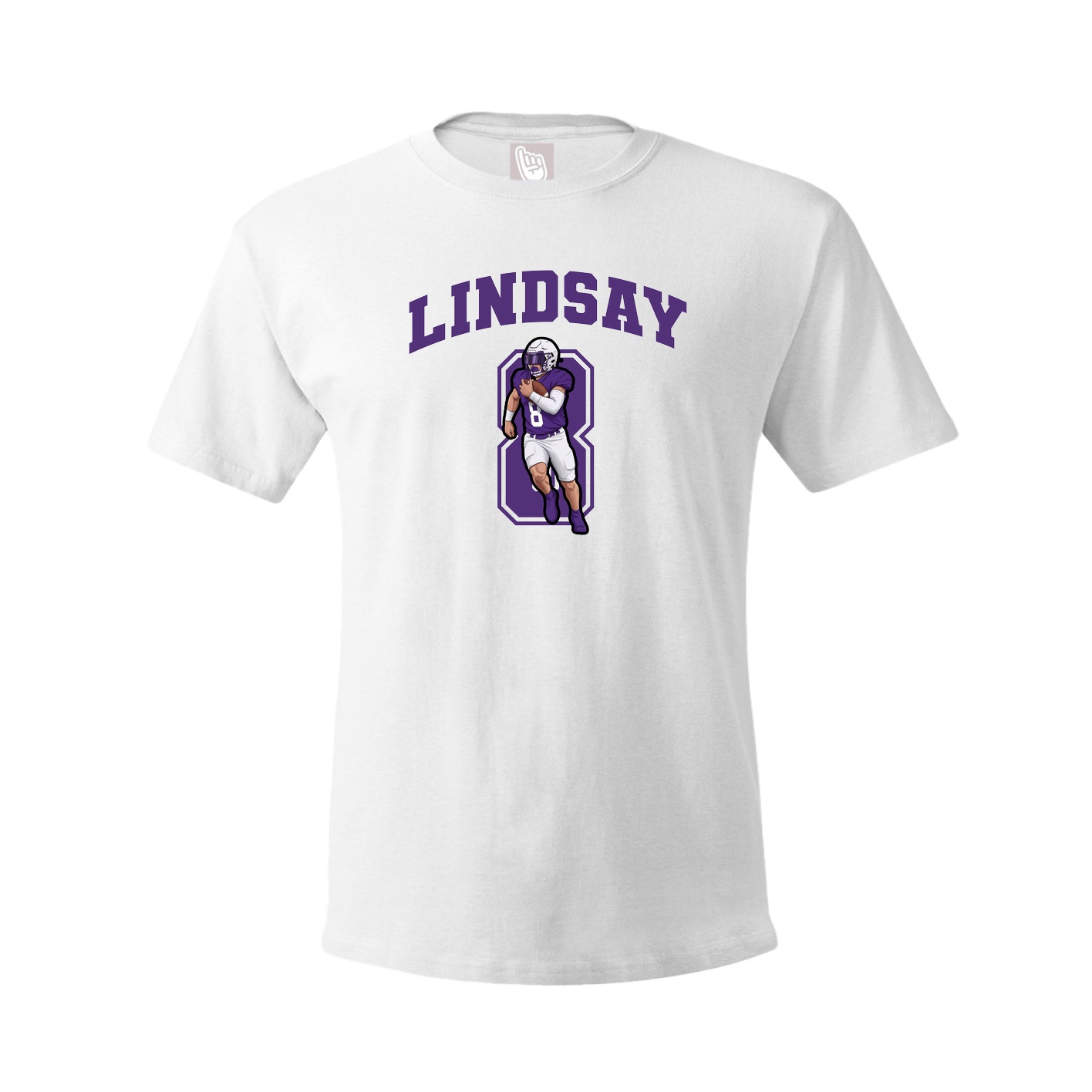 Youth Tee — Number in White