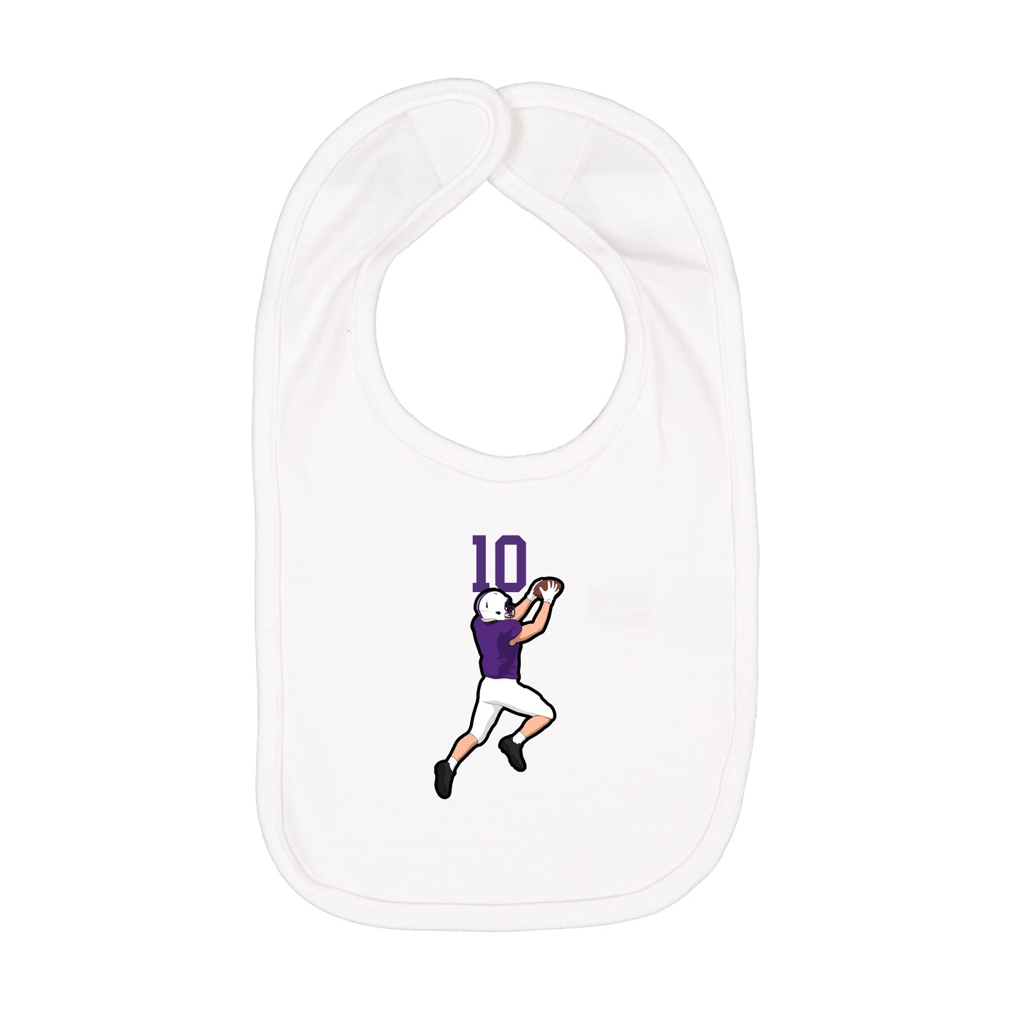 Infant Bib — Number Top in White