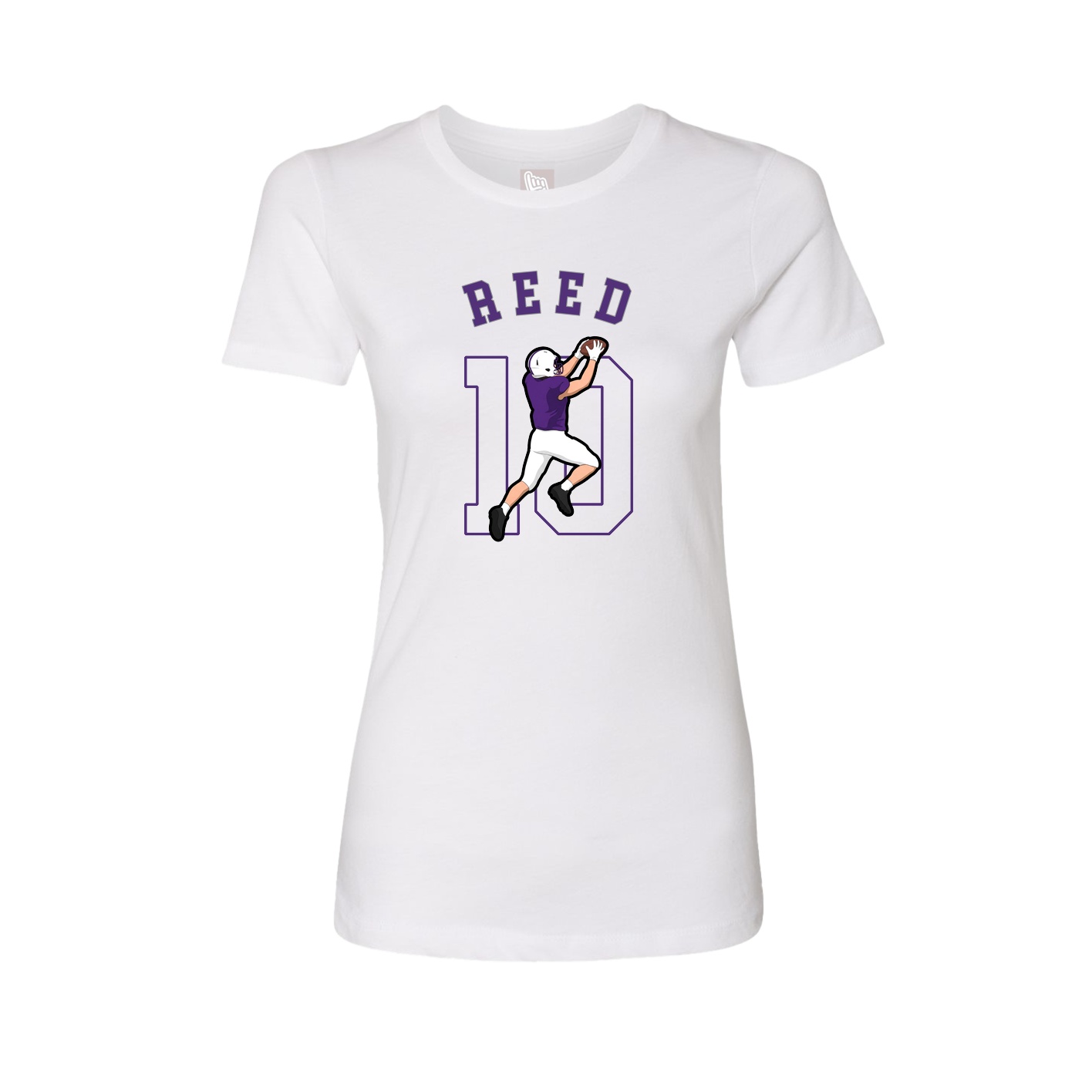 Fitted Women's Tee — Shirsey Arch in White