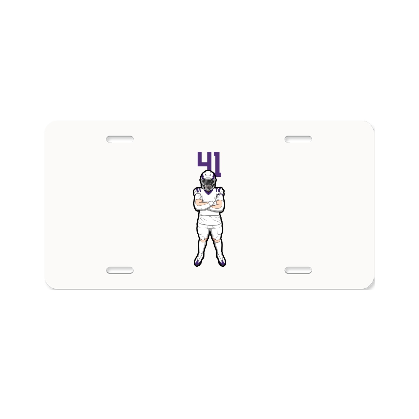 License Plate — Number Top in Classic