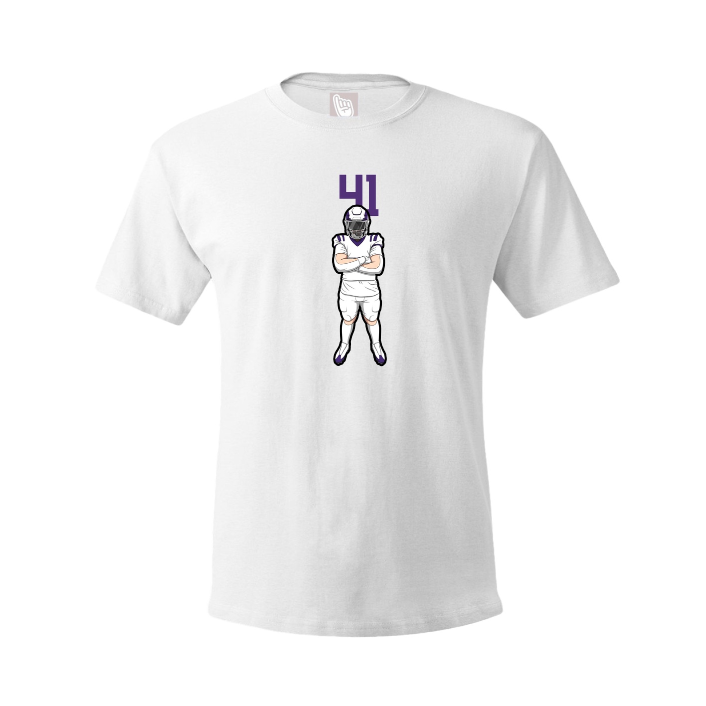 Youth Tee — Number Top in White