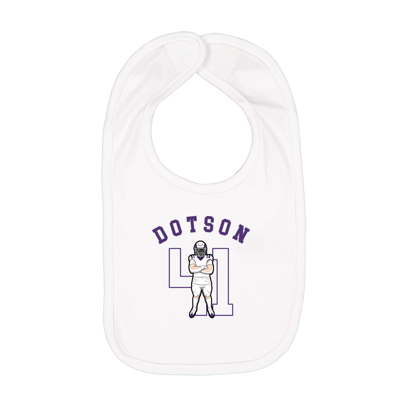 Infant Bib — Shirsey Arch in White