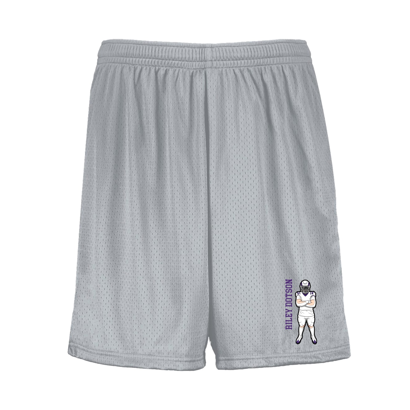 Shorts — Name Vertical in Silver