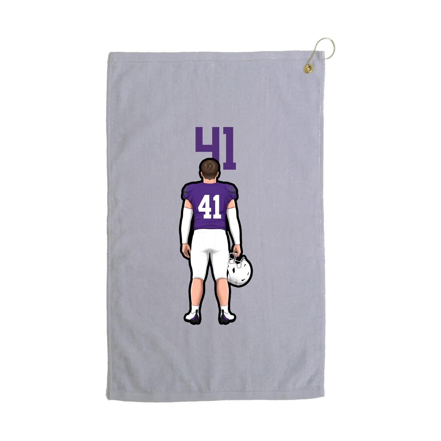Golf Towel — Number Top in Grey