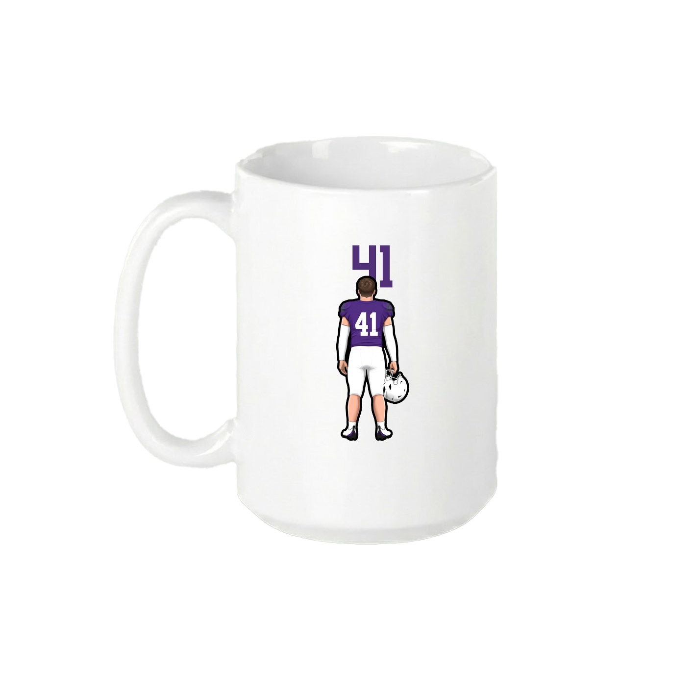 15oz Coffee Mug — Number Top in White