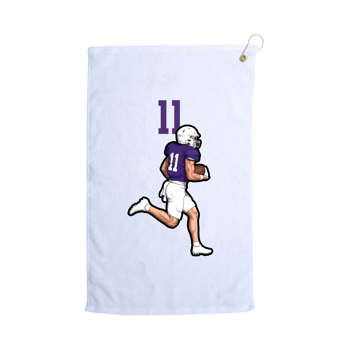 Golf Towel — Number Top in White