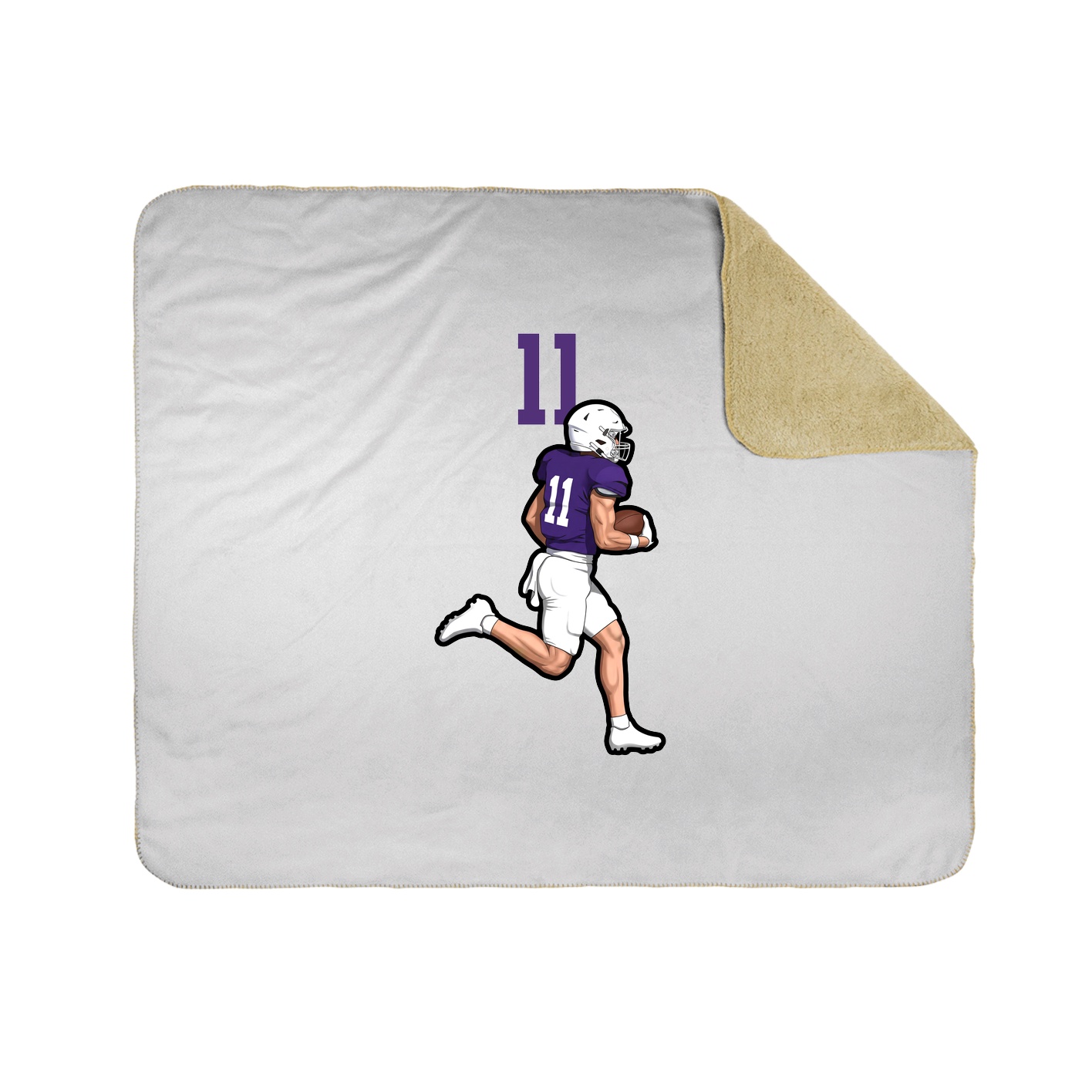 Throw Blanket — Number Top in White
