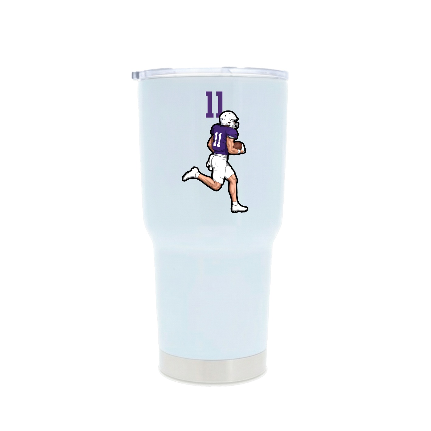 30oz Stainless Steel Tumbler — Number Top in White