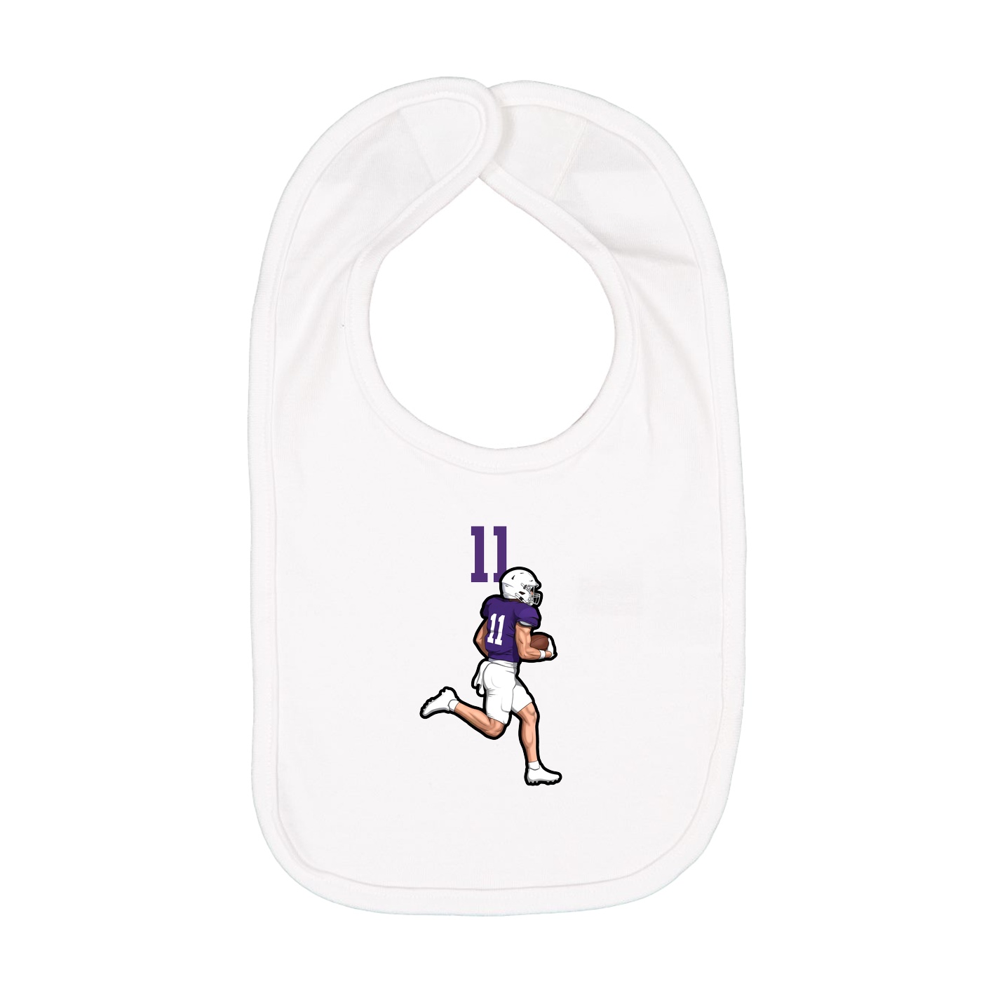Infant Bib — Number Top in White