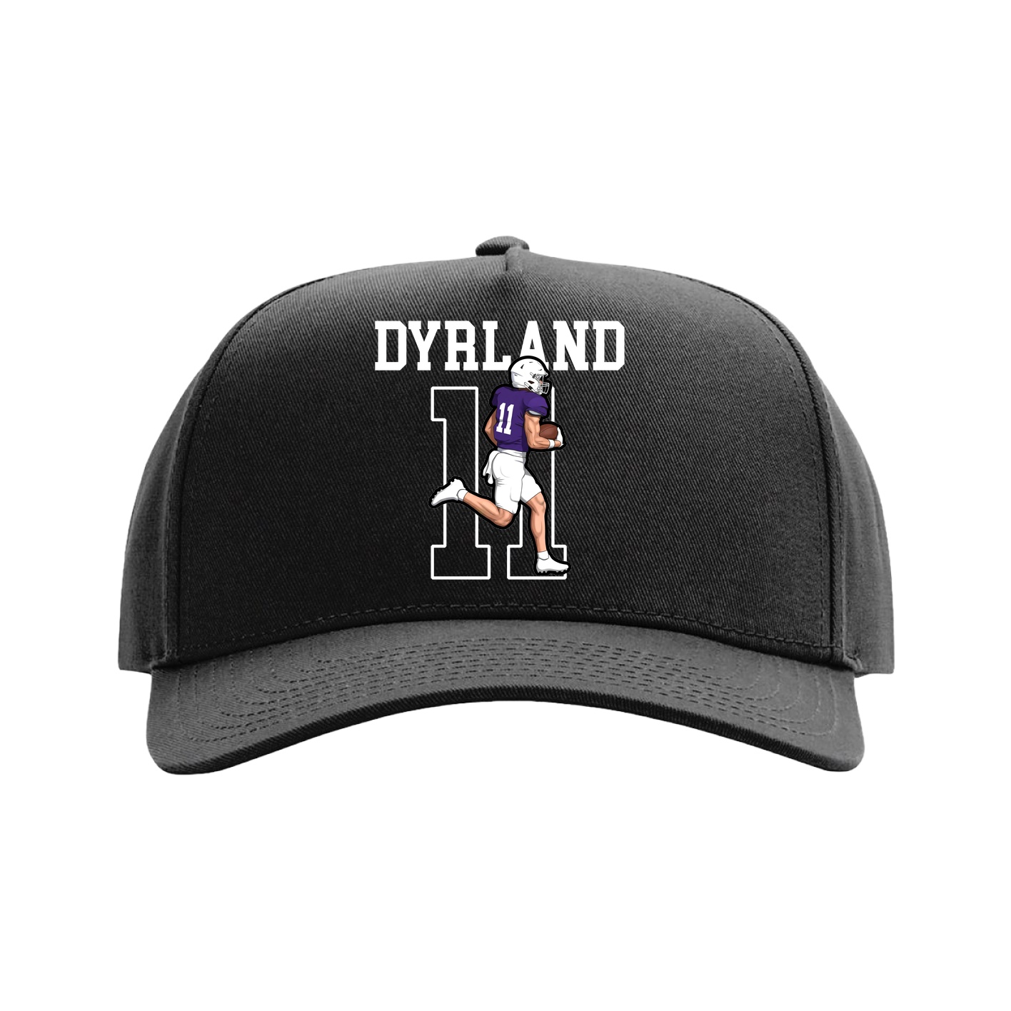 Full Fabric Five-Panel Champ Cap — Shirsey in Black