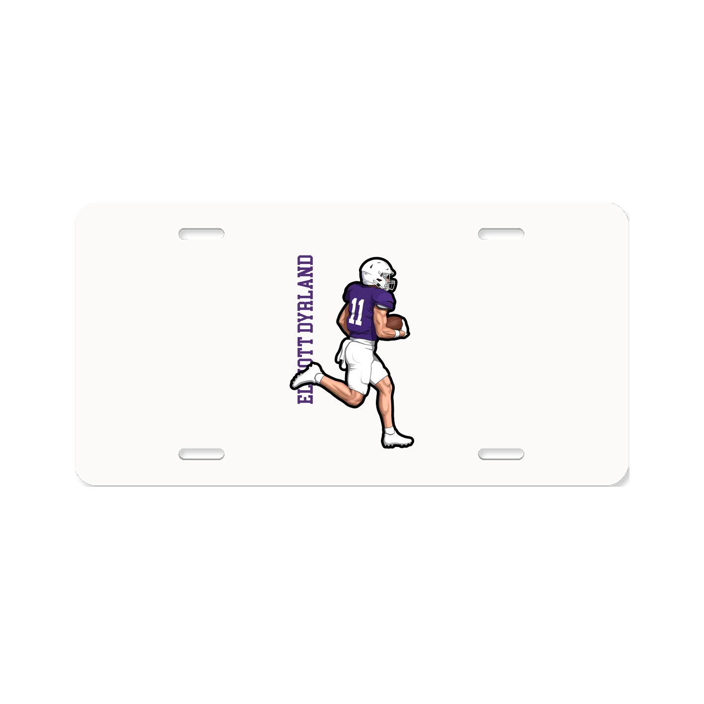 License Plate — Name Vertical in Classic