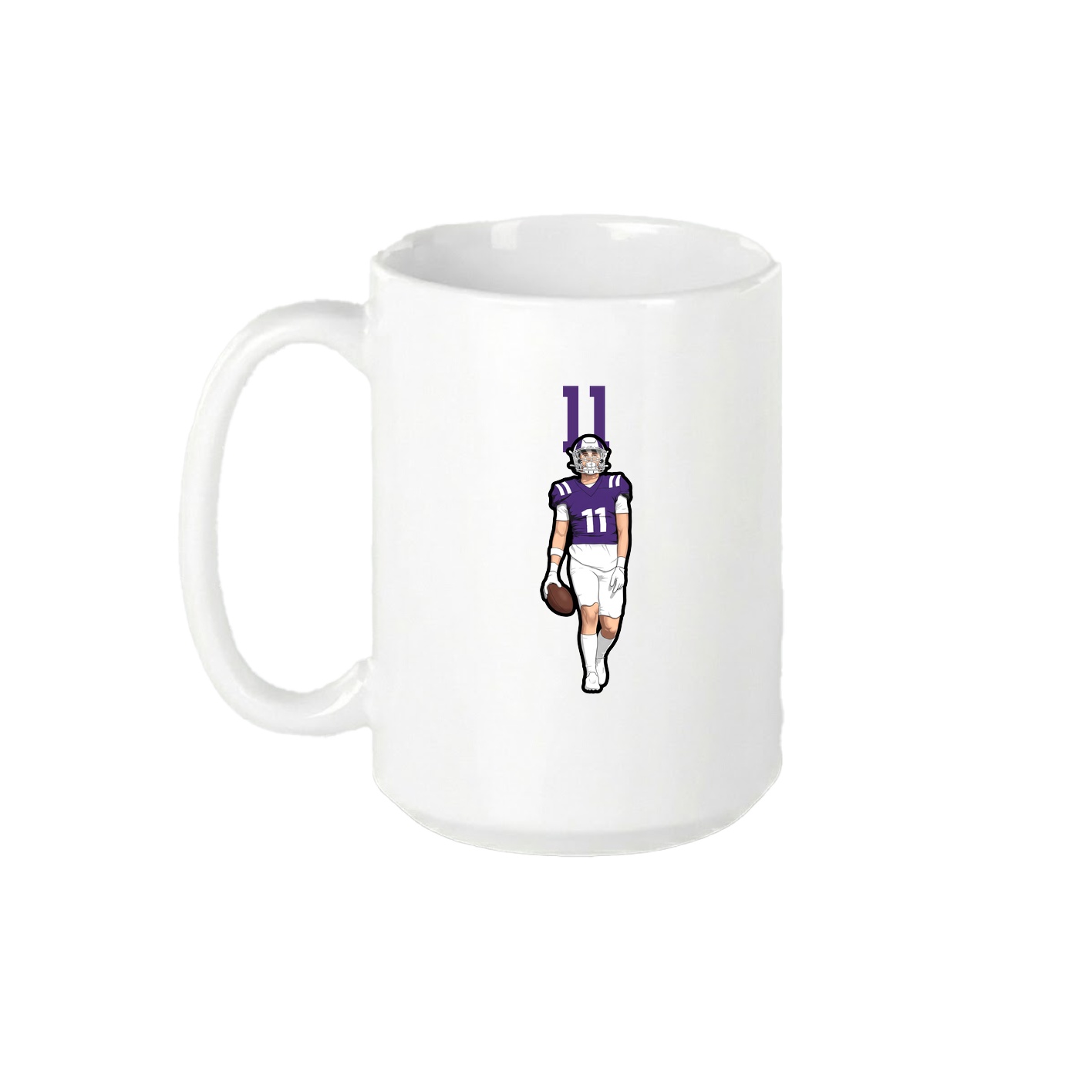 15oz Coffee Mug — Number Top in White