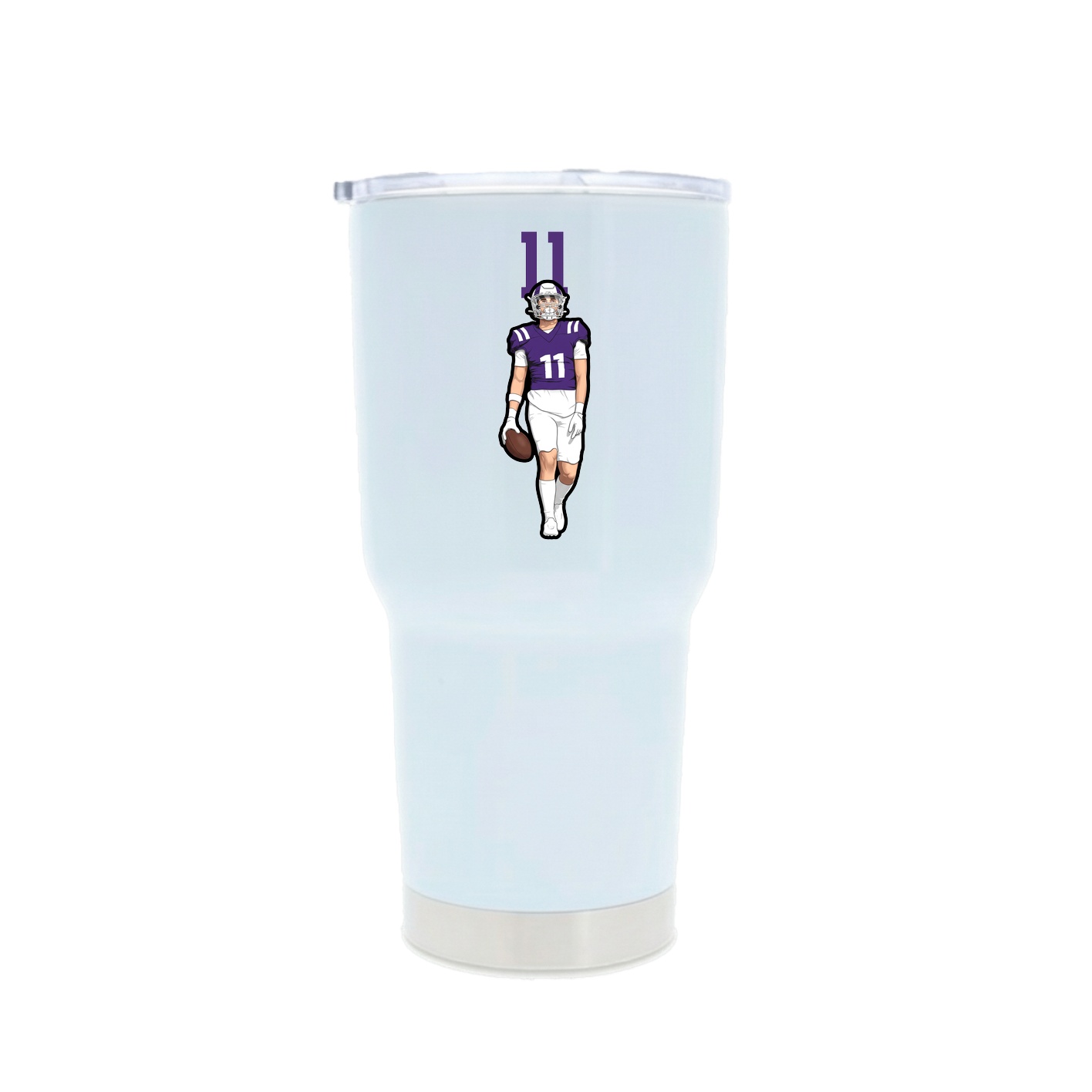 30oz Stainless Steel Tumbler — Number Top in White