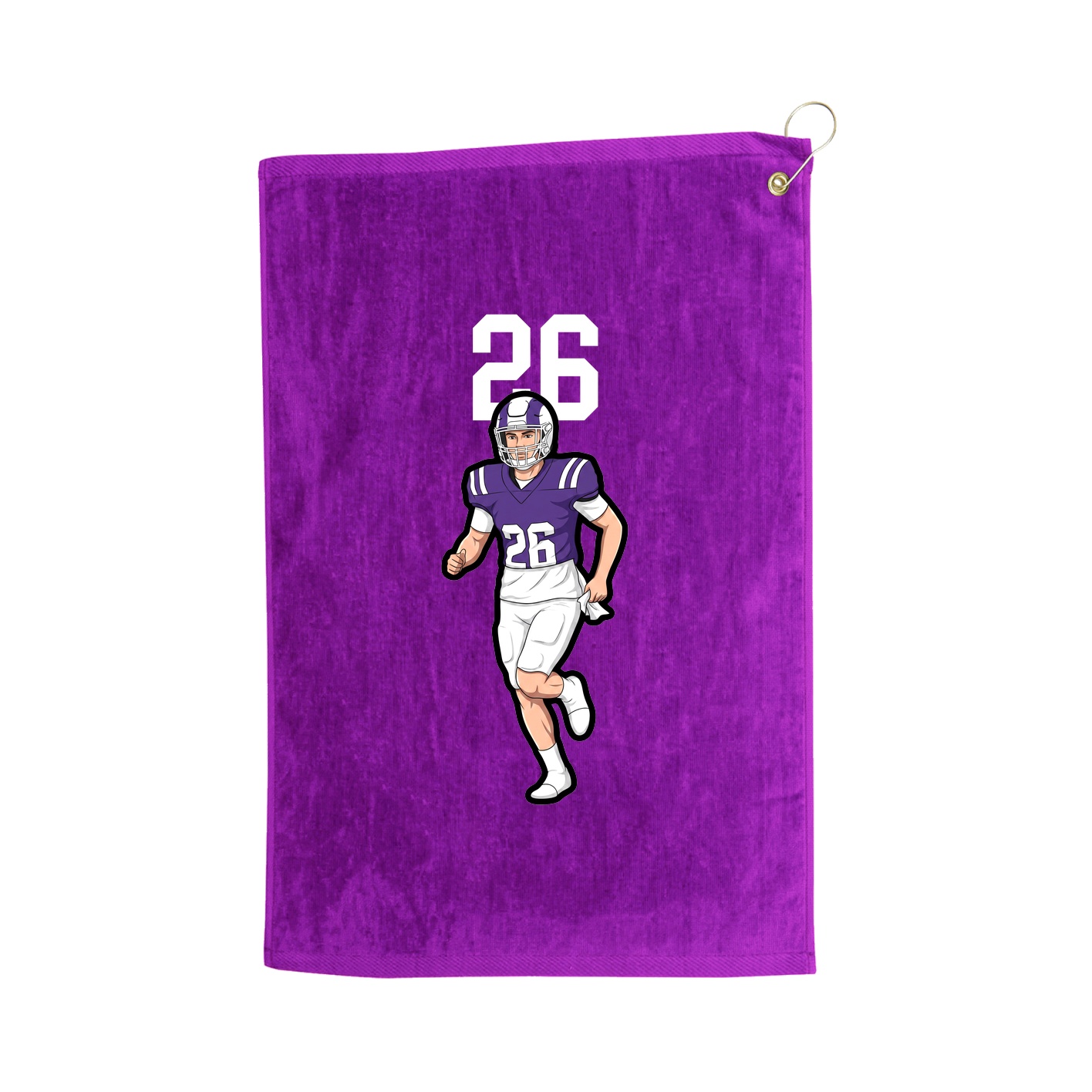 Golf Towel — Number Top in Purple
