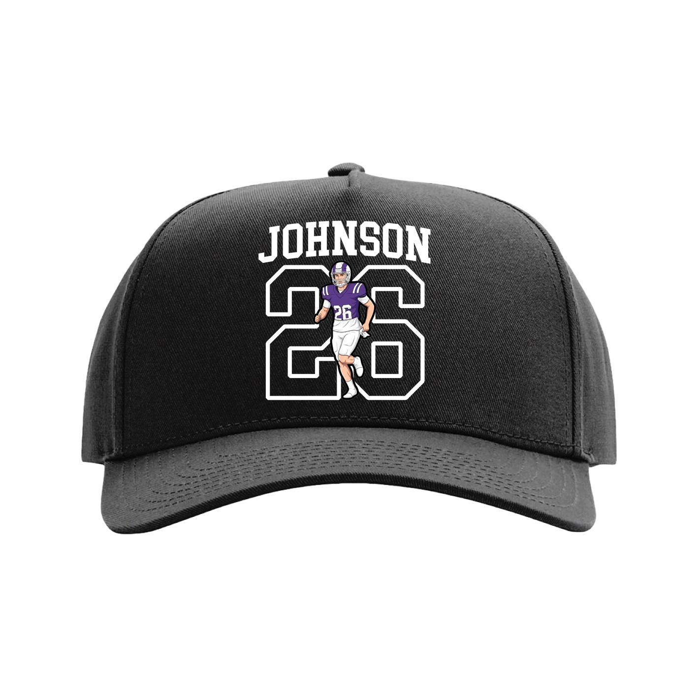 Full Fabric Five-Panel Champ Cap — Shirsey in Black