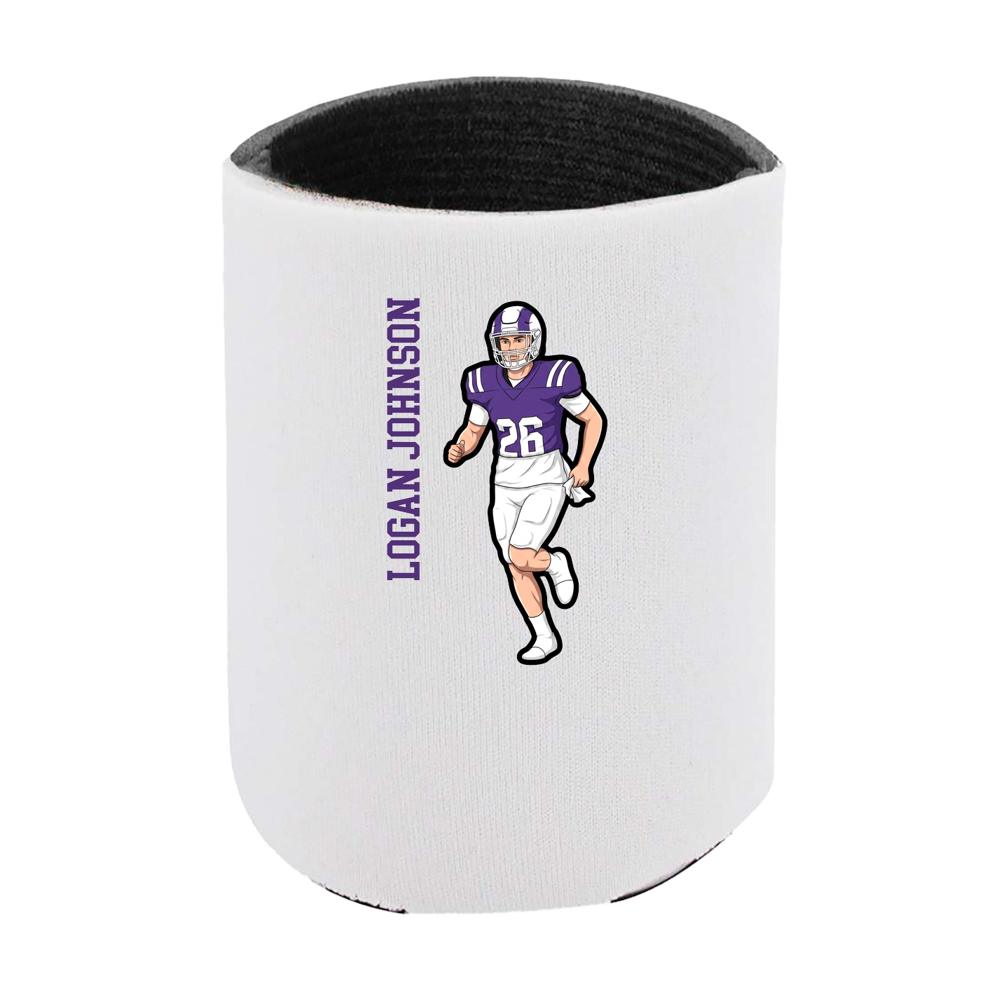 Can Holder — Name Vertical in White