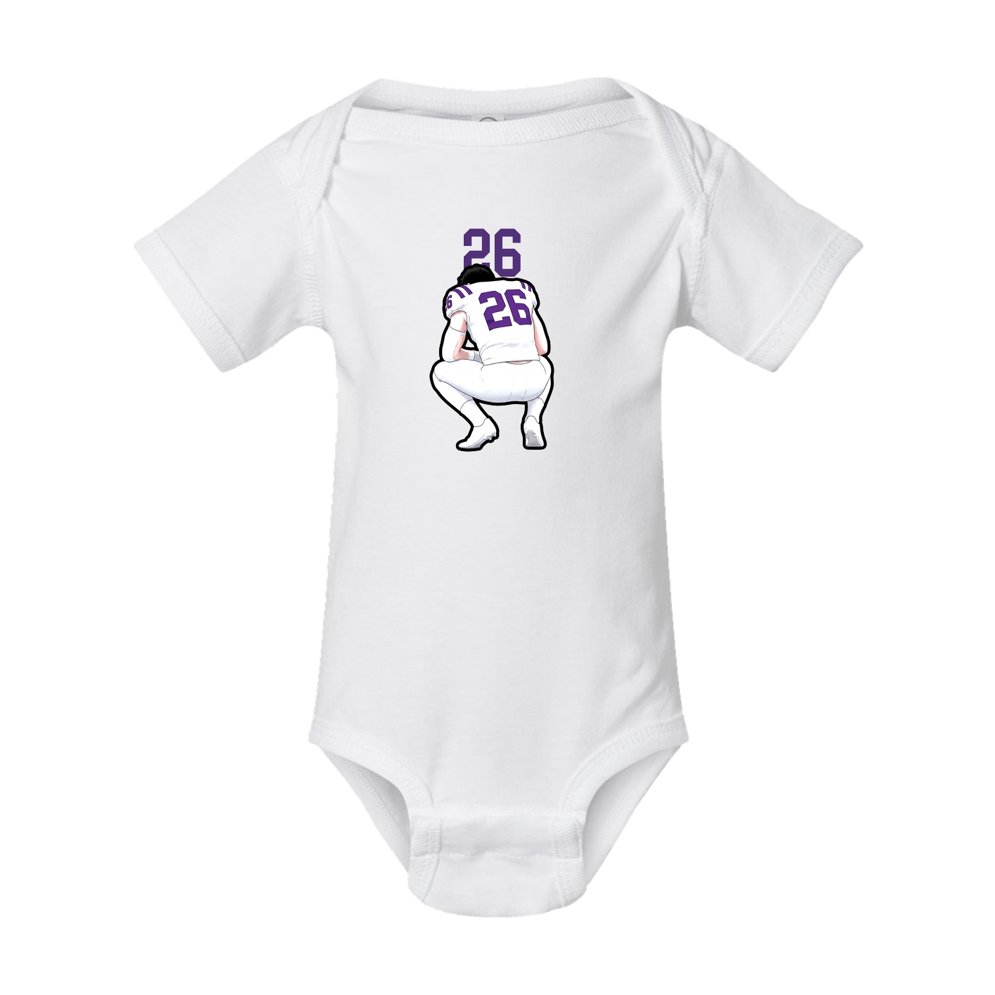 Baby Onesie — Number Top in White