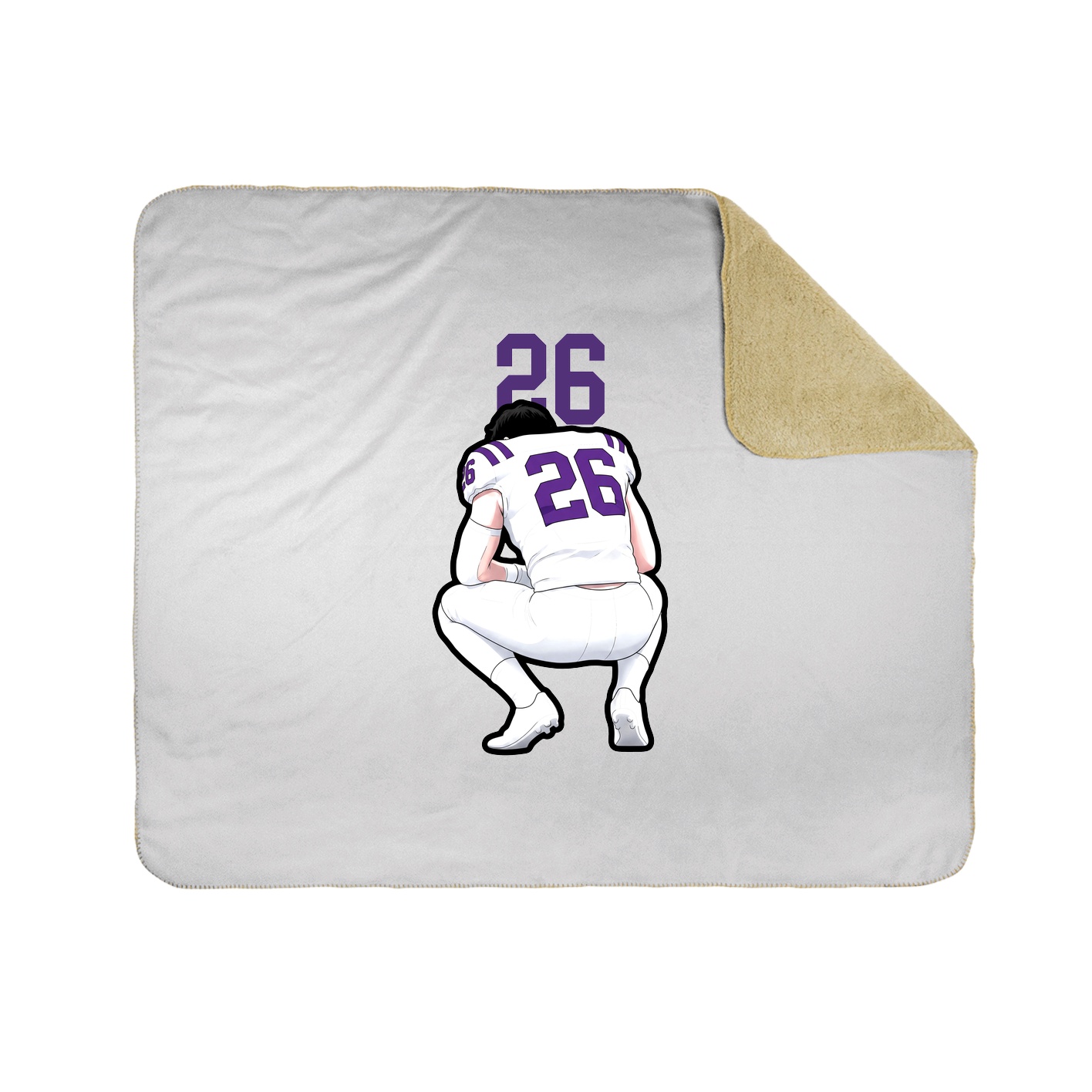 Throw Blanket — Number Top in White