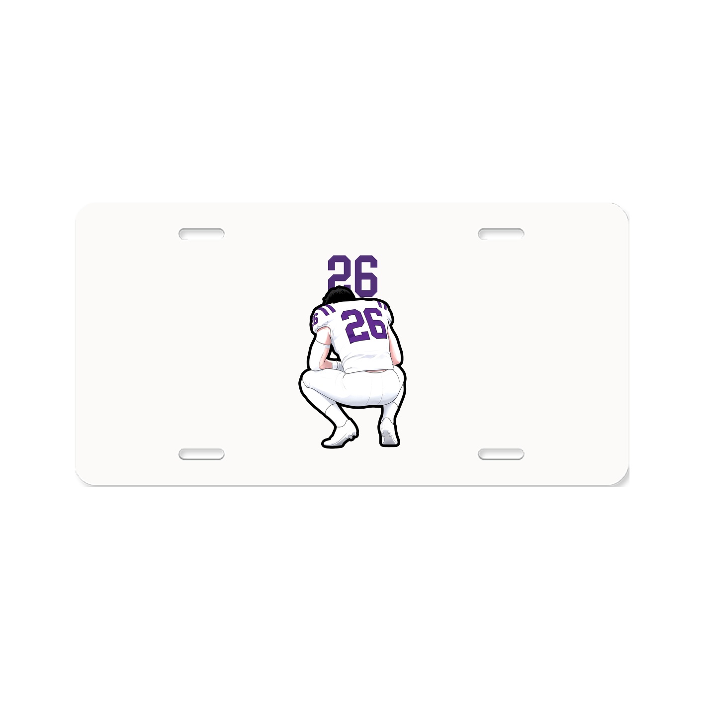License Plate — Number Top in Classic