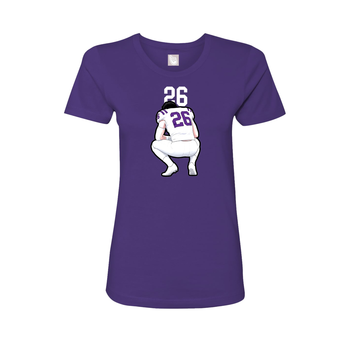 Womens Tee — Number Top in Purple