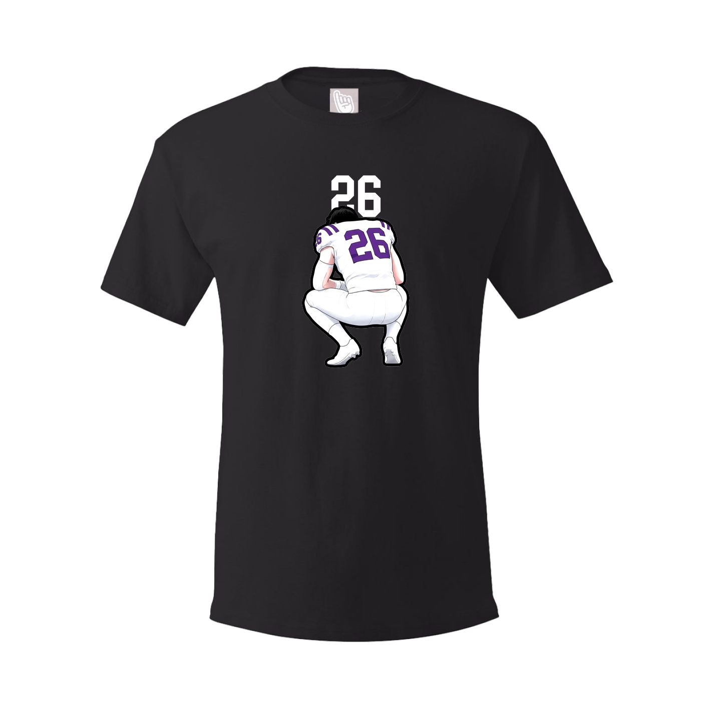Youth Tee — Number Top in Black