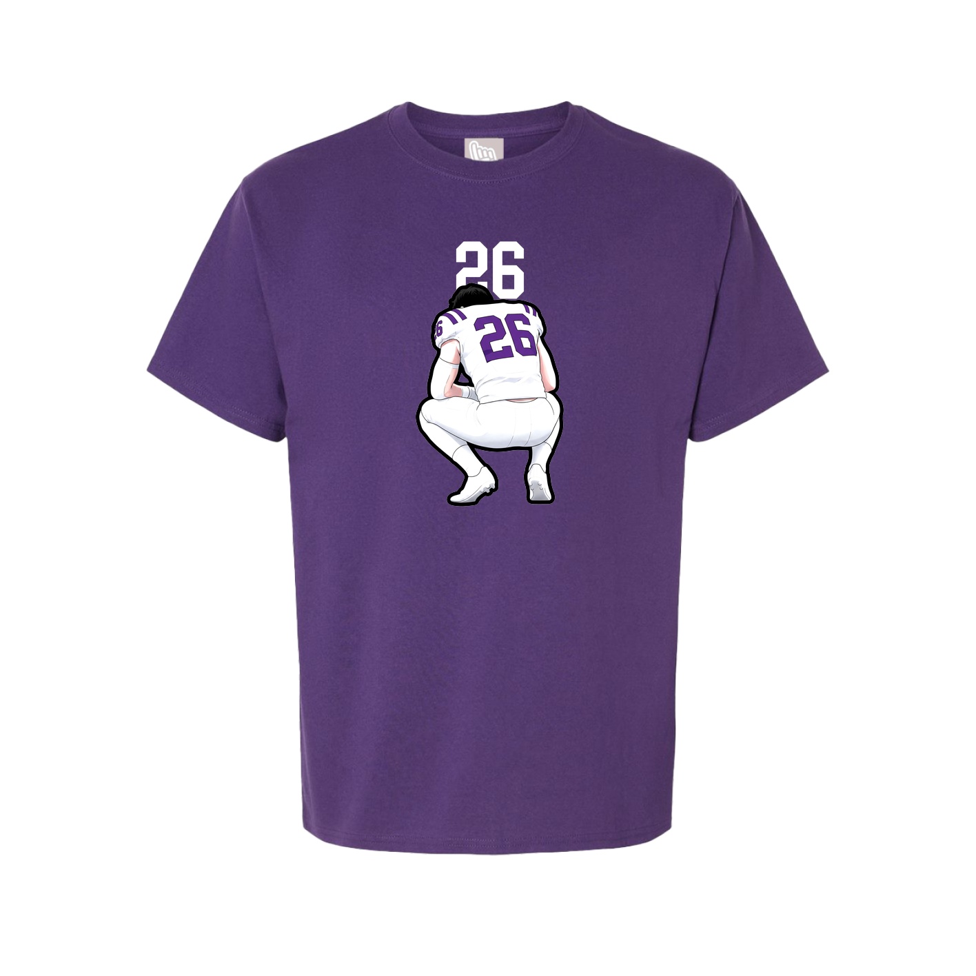 Youth Tee — Number Top in Purple