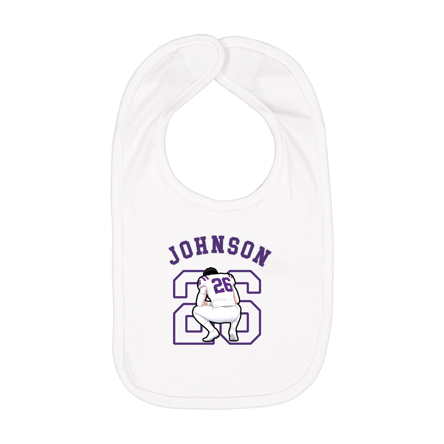 Infant Bib — Shirsey Arch in White