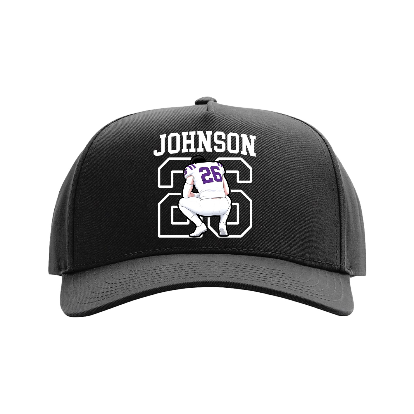 Full Fabric Five-Panel Champ Cap — Shirsey in Black